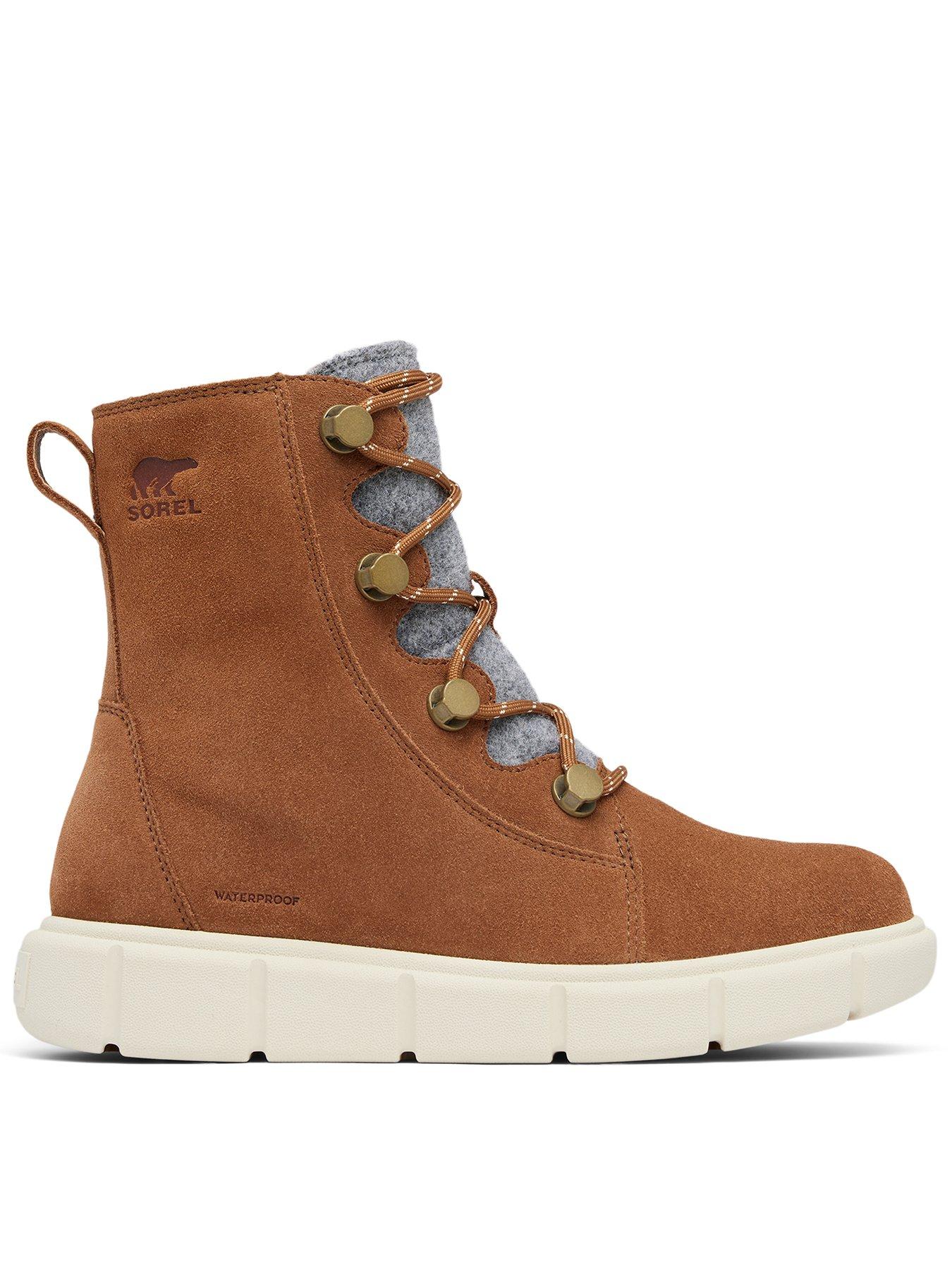 Image 1 of 7 of SOREL Womens Explorer Joan Waterproof Boots&nbsp;- Tan