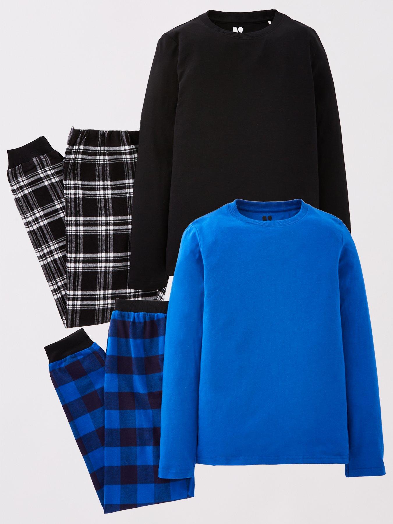 V by Very Boys 2 Pack Checked Pyjama Set - Multi