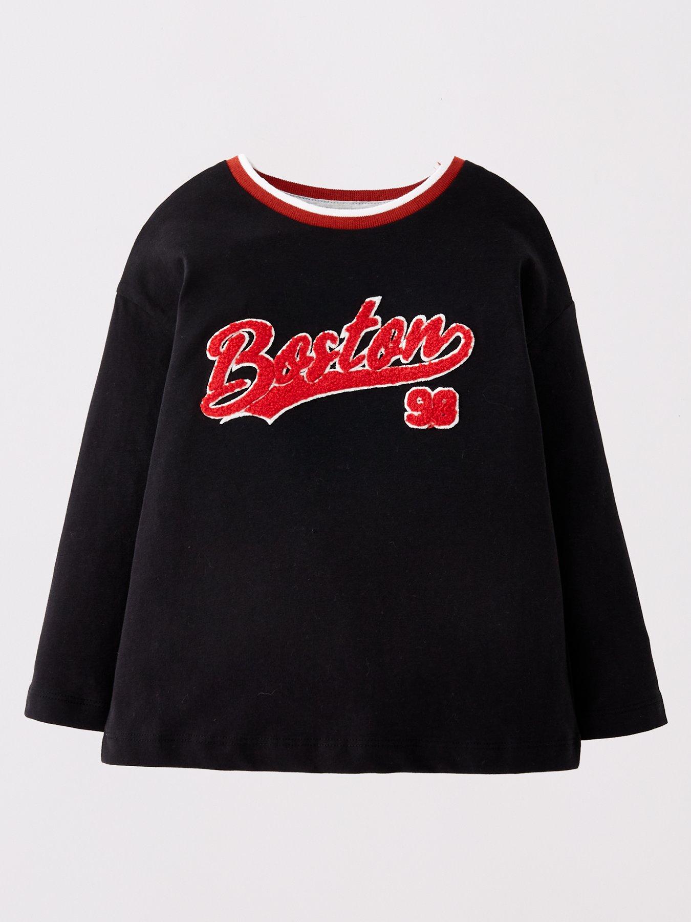 Image 2 of 5 of Mini V by Very Boys 4 Pack Boston Varsity Long Sleeve T-shirts - Multi
