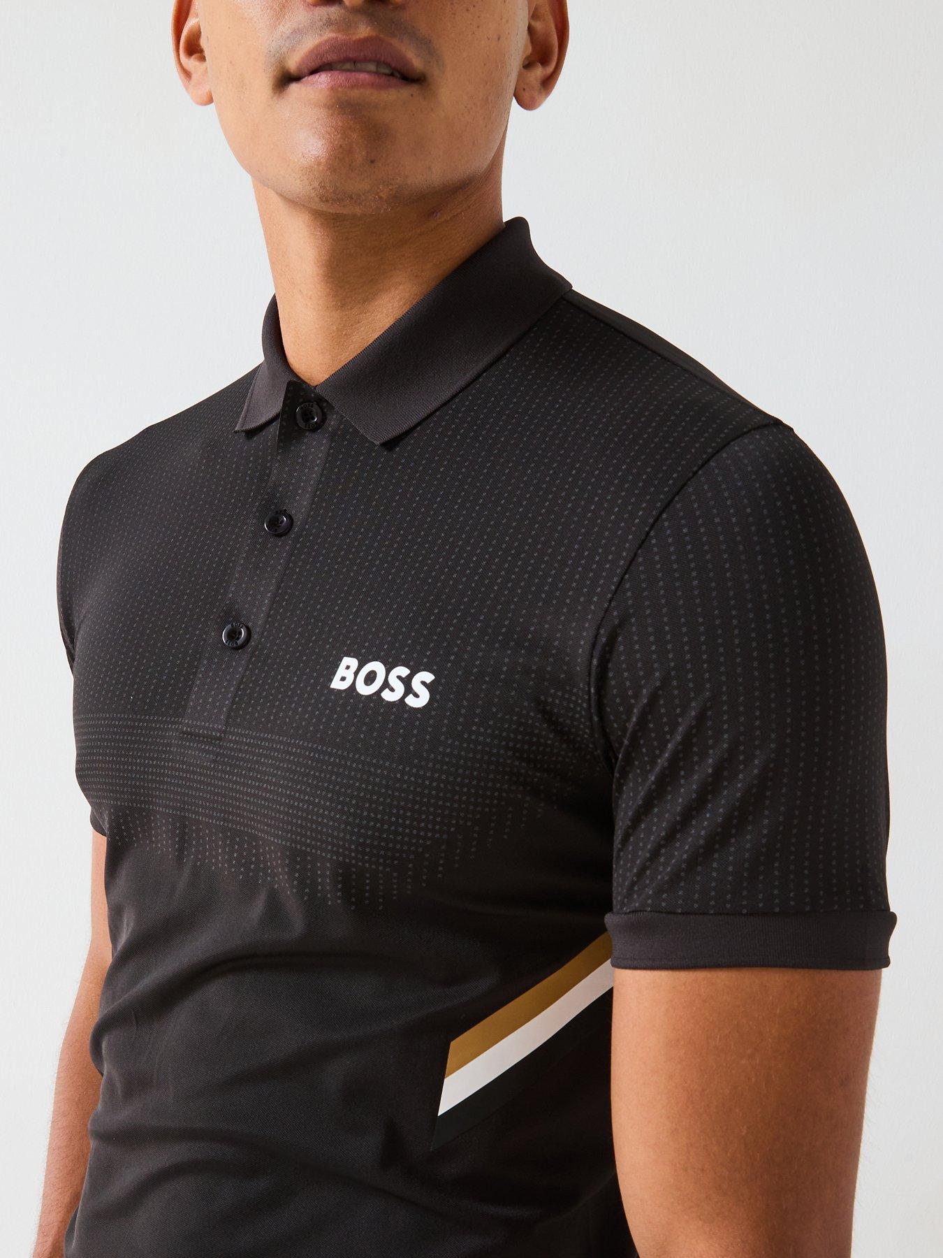 Image 4 of 4 of BOSS Mens Golf Paule Polo - Black