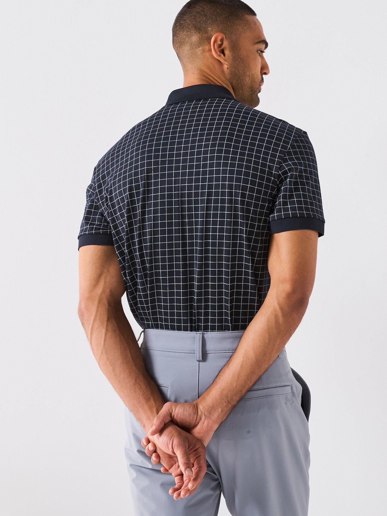 Image 2 of 4 of BOSS Mens Golf Check Polo - Navy