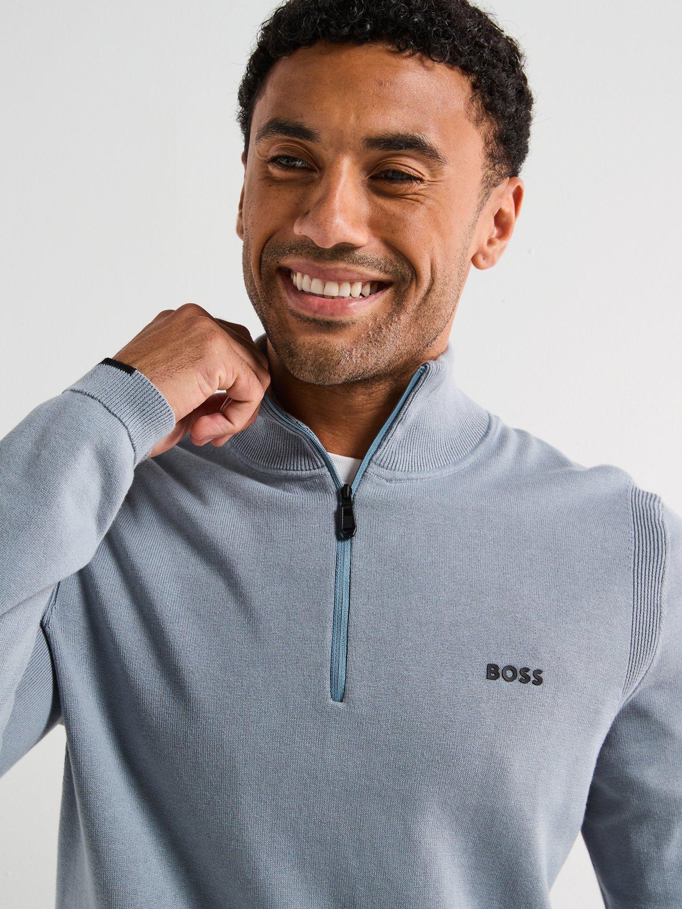 Image 4 of 6 of BOSS Mens Golf Mid Layer - Grey