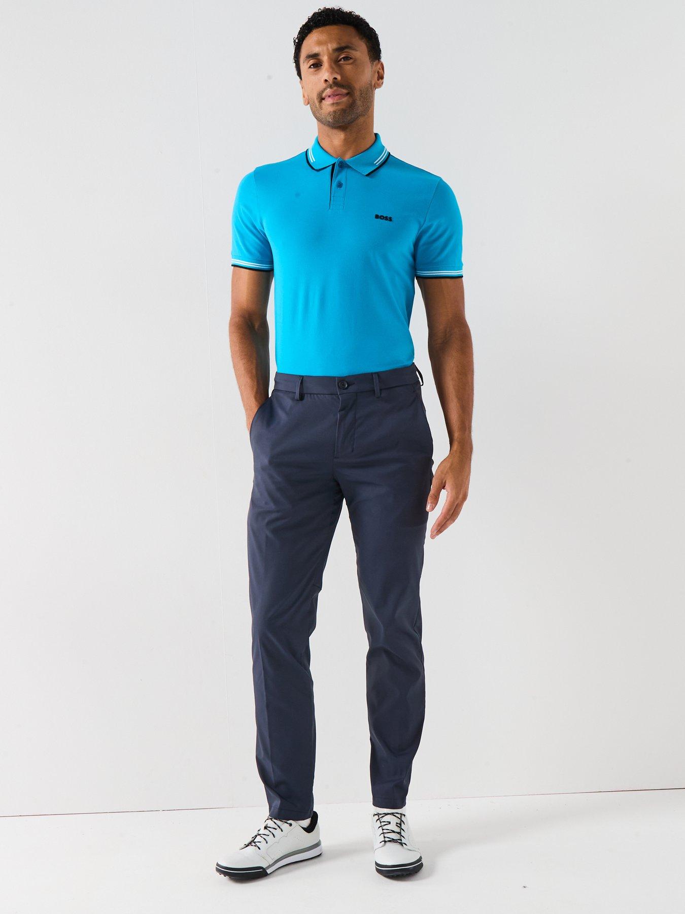Image 3 of 6 of BOSS Mens Golf Paul Polo - Aqua