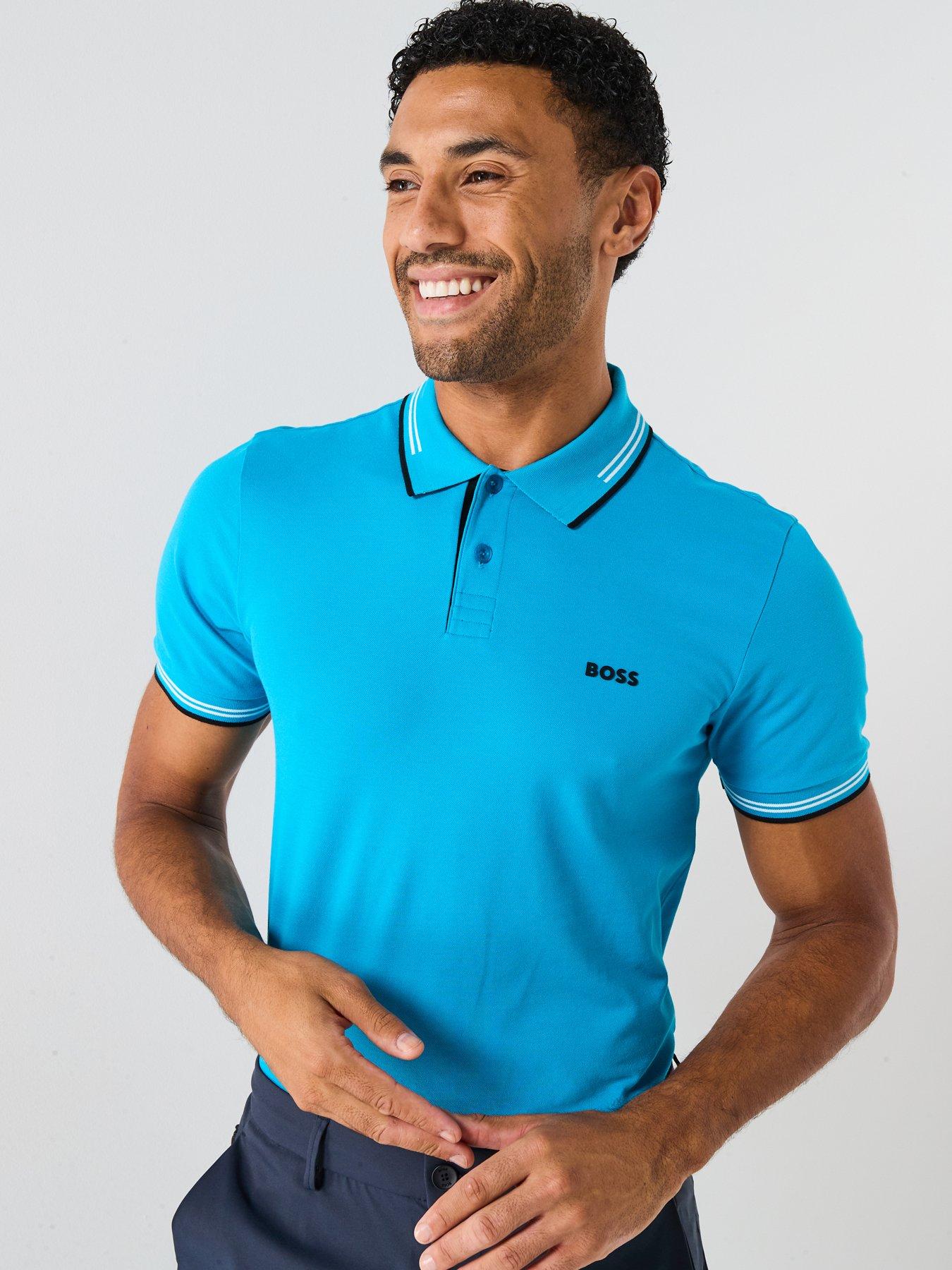 Image 6 of 6 of BOSS Mens Golf Paul Polo - Aqua