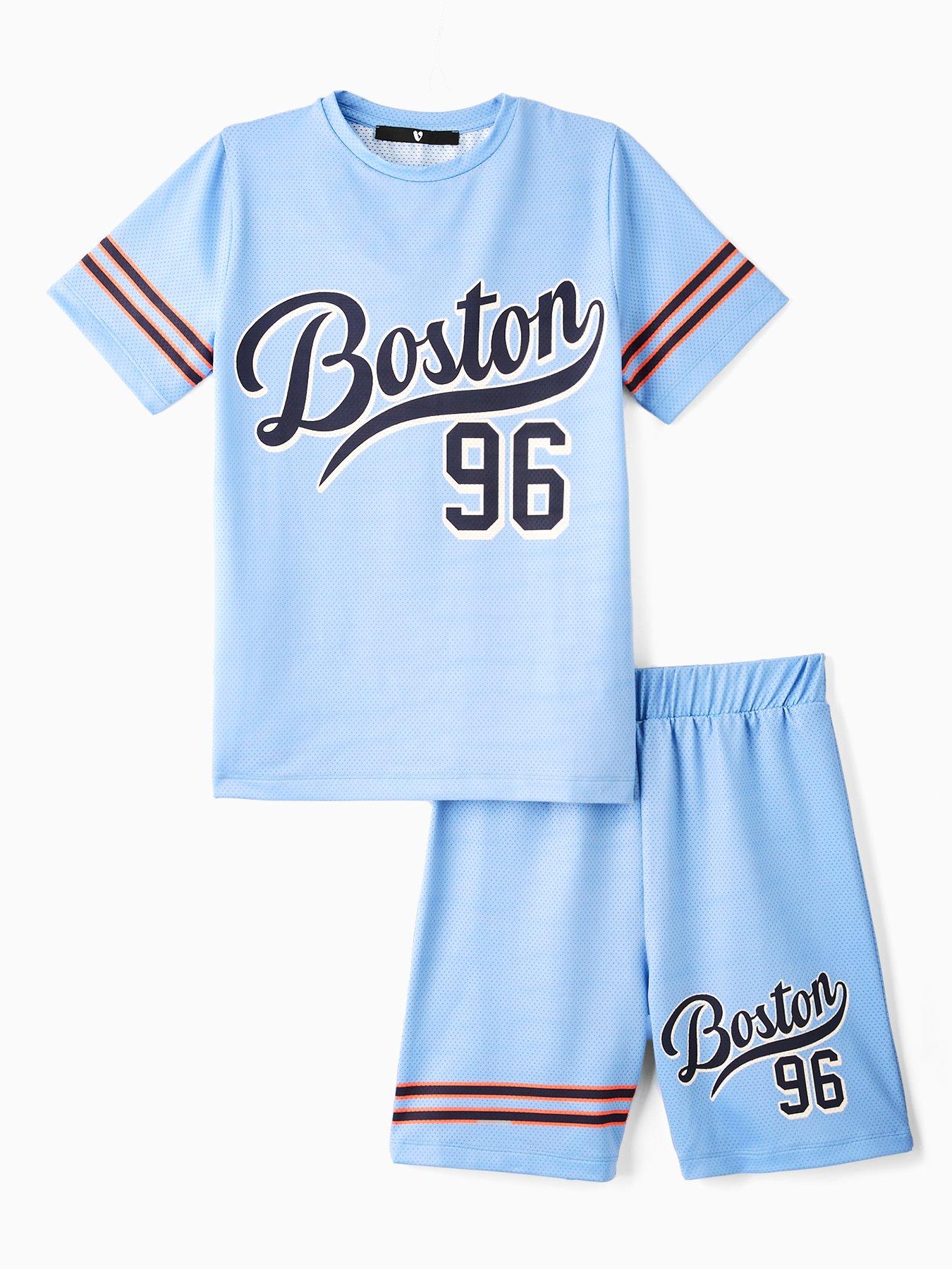 V by Very Boys Varsity Short Pyama Set - Blue