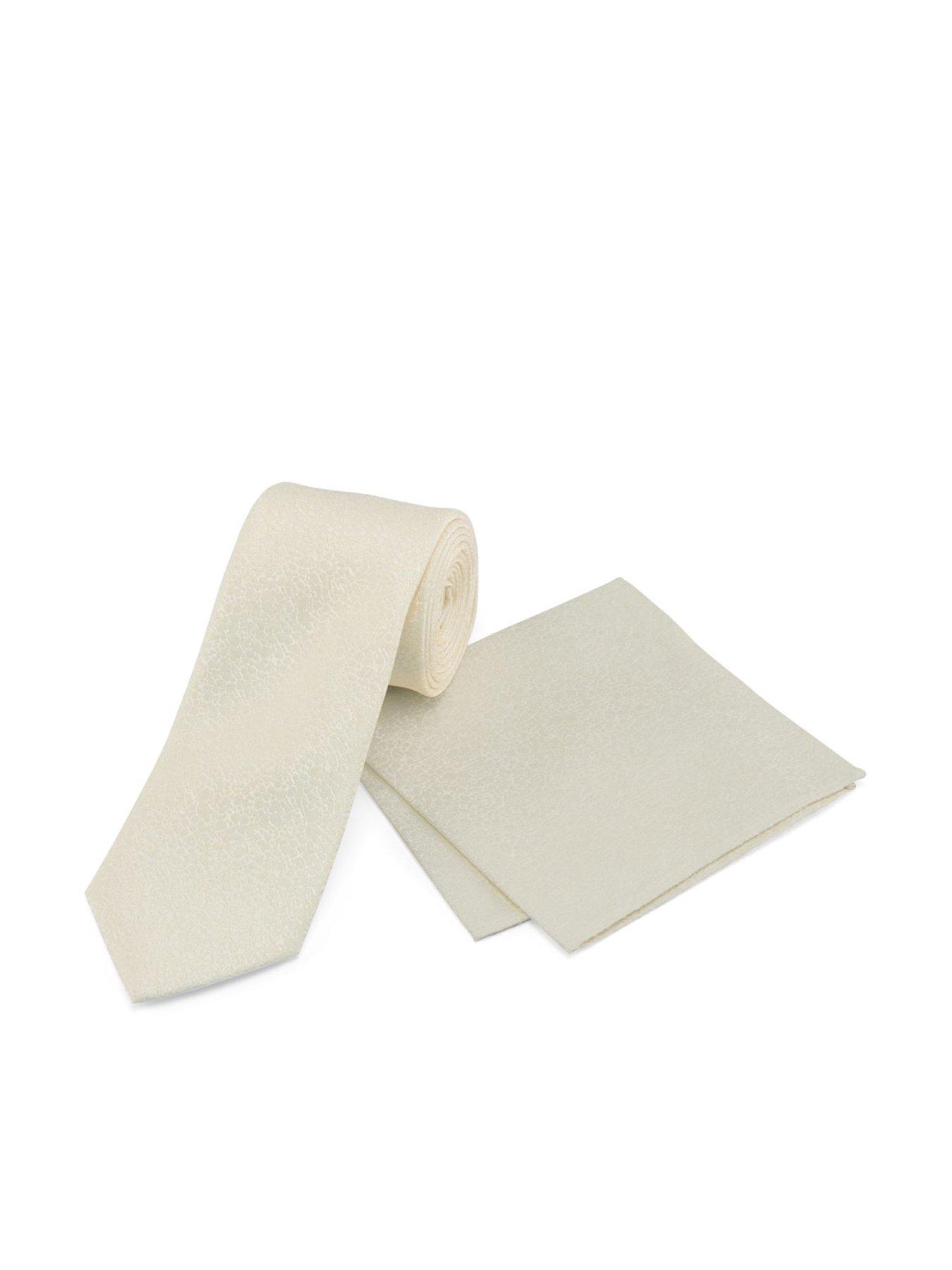 skopes-champagne-mosaic-tie-and-pocket-square-set-cream