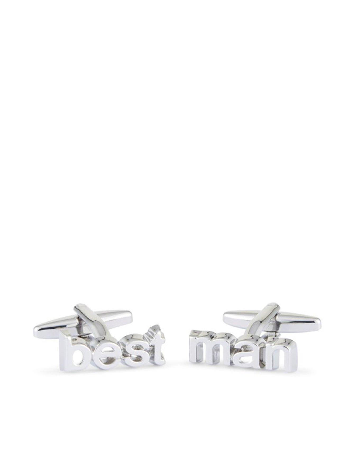 Image 1 of 2 of Skopes "Best Man" Cuff Links - Silver