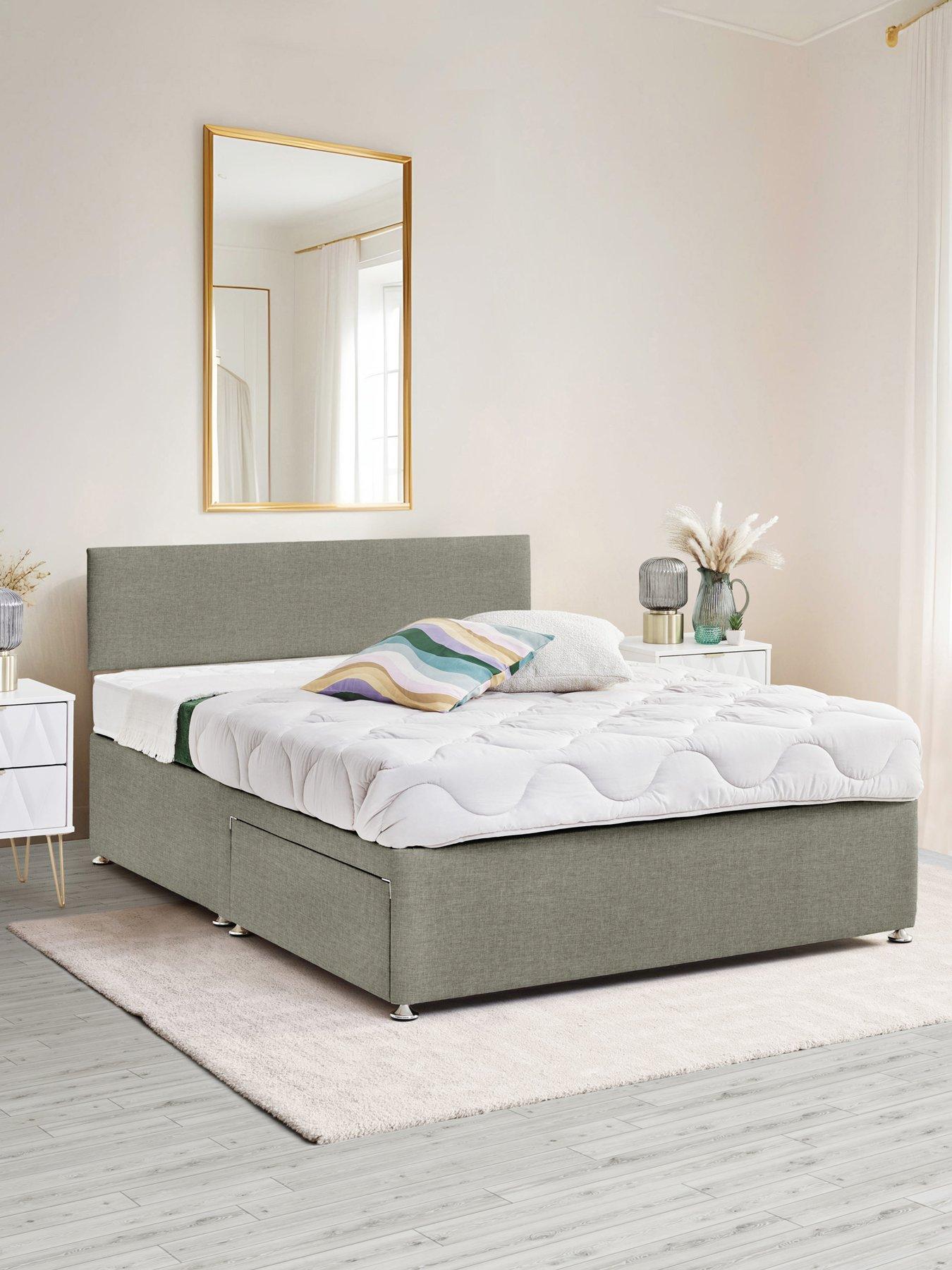 undefined Essential Divan Bed Base and Headboard Set