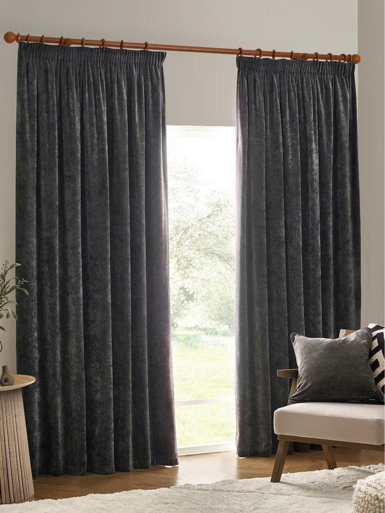 Image 1 of 5 of Furn Heavy Chenille Pencil Pleat Curtains