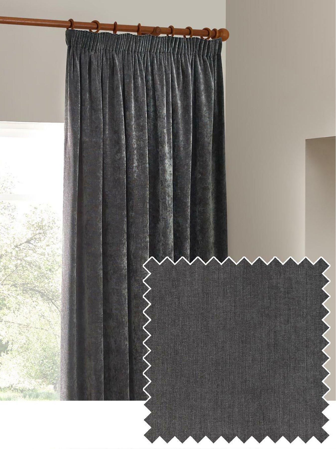 Image 2 of 5 of Furn Heavy Chenille Pencil Pleat Curtains