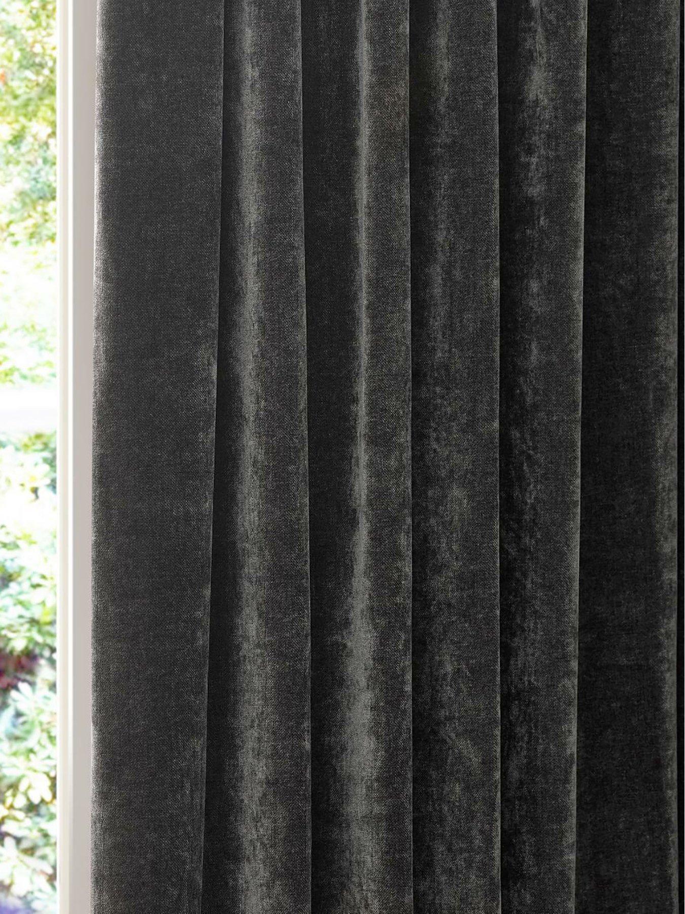 Image 5 of 5 of Furn Heavy Chenille Pencil Pleat Curtains