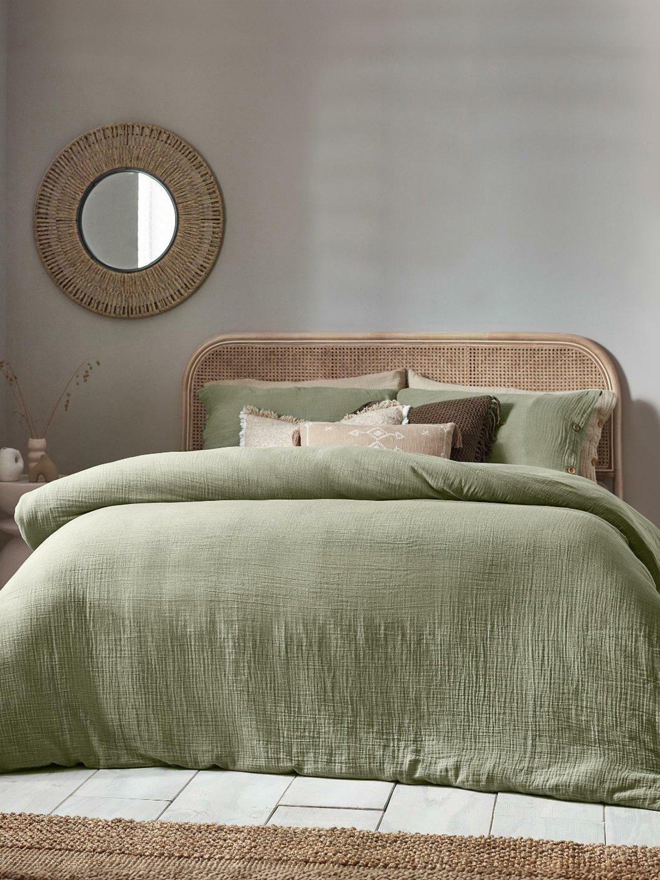 undefined Lark 100% Cotton Duvet Cover Set - Eucalyptus
