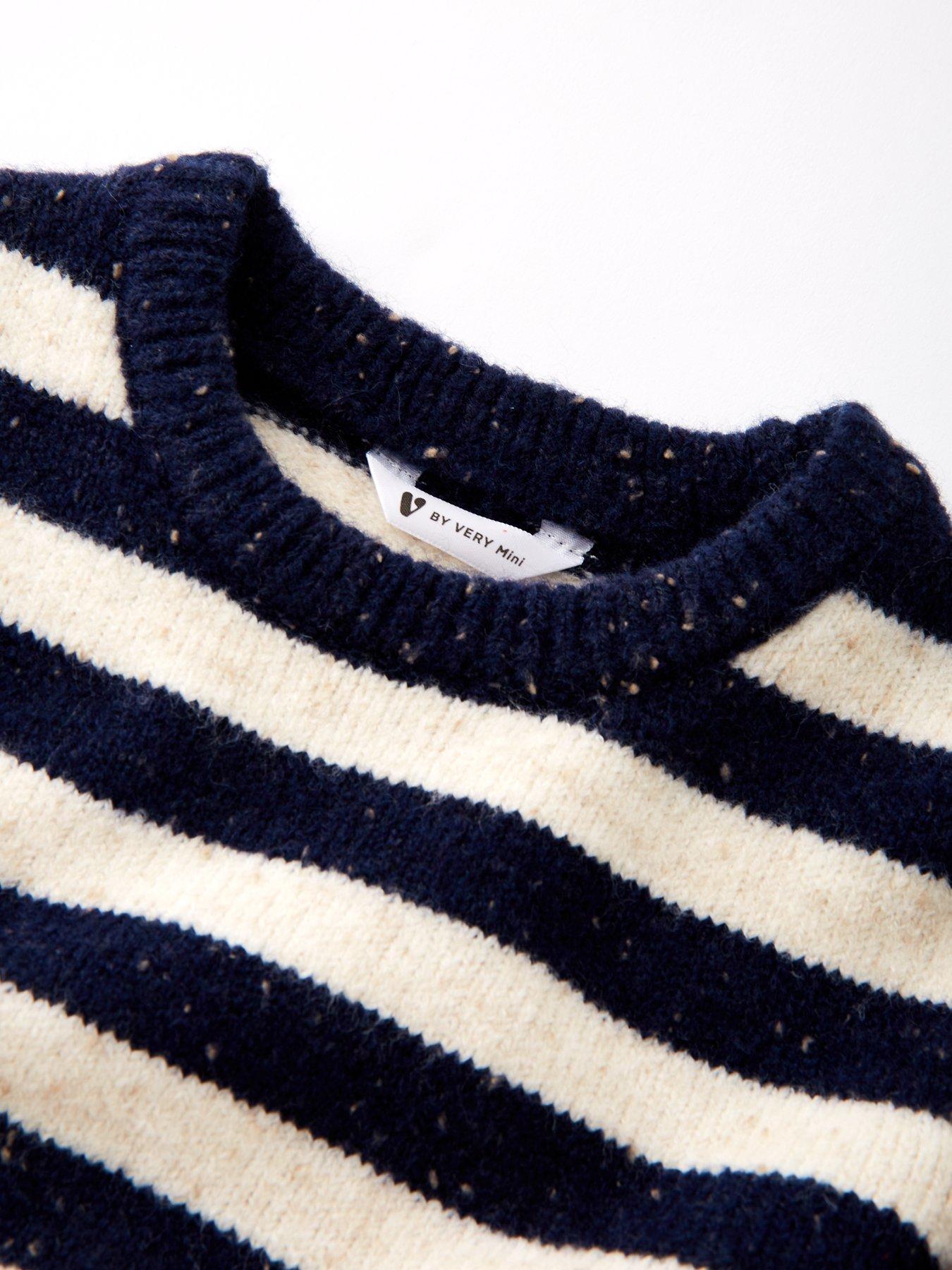 Image 4 of 4 of Mini V by Very Boys Striped Knitted Jumper - Multi