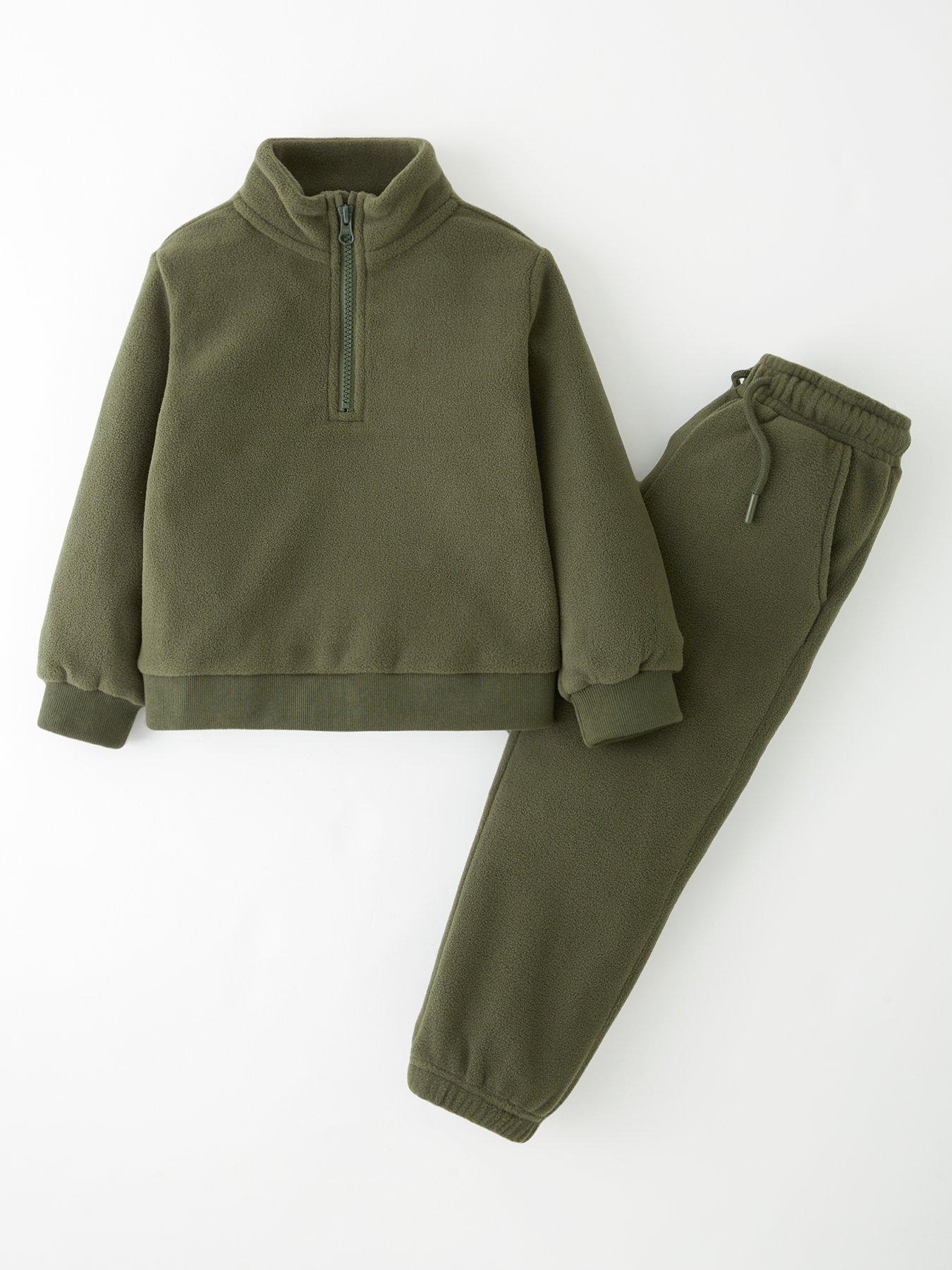 the-very-collection-boys-polar-fleece-funnel-neck-tracksuit-set-khaki