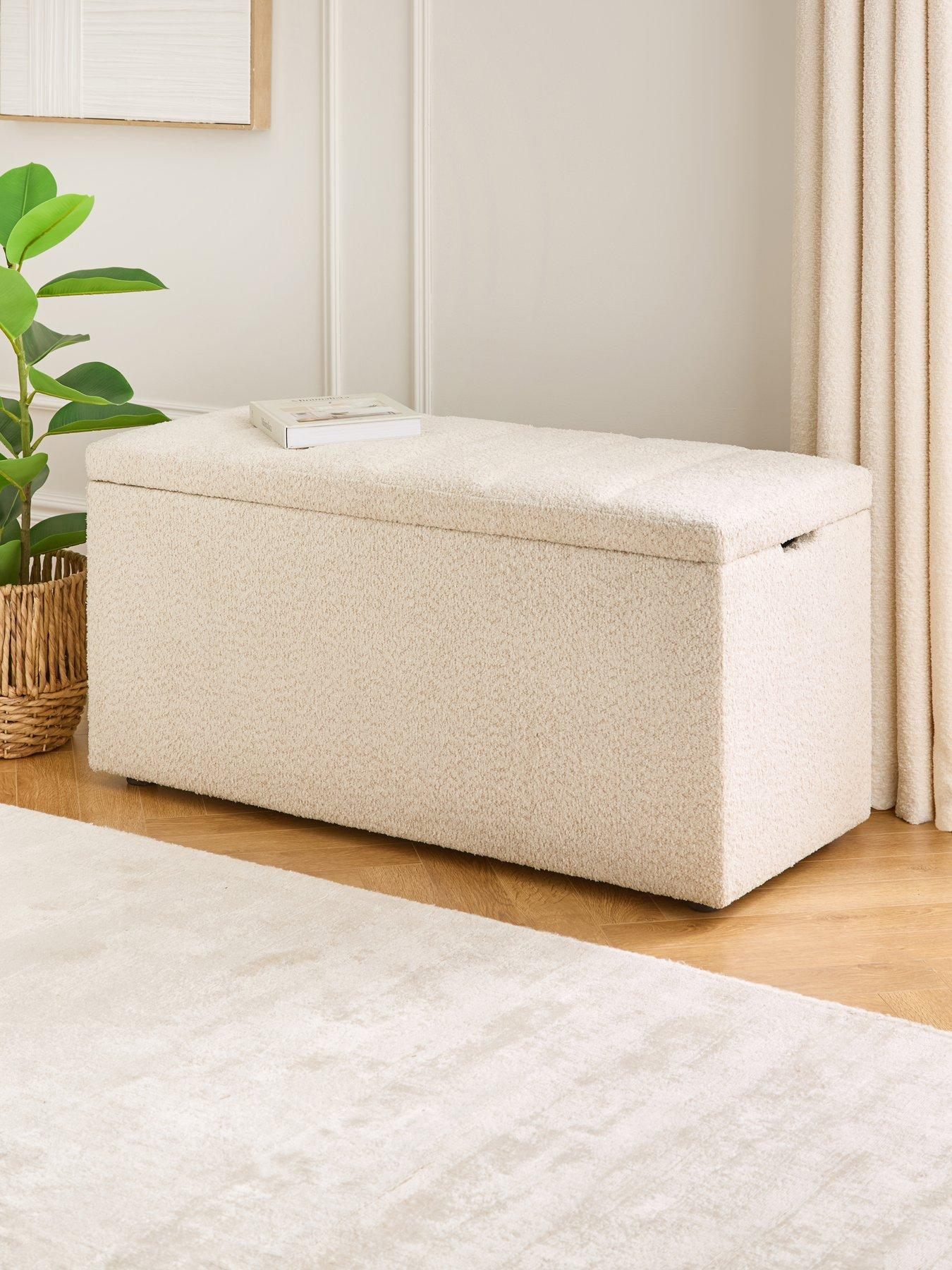 undefined New Dakota Boucle Ottoman