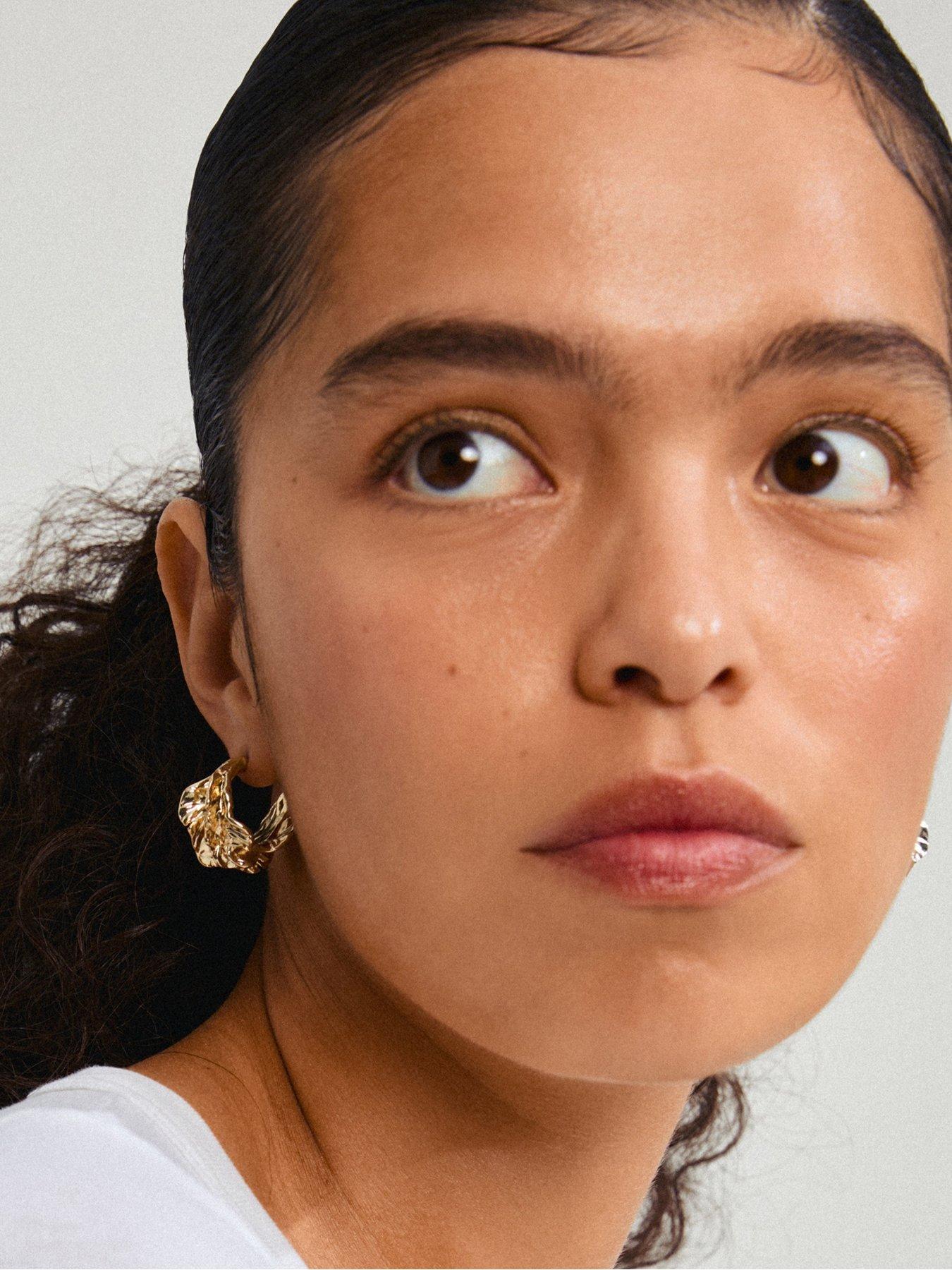 Image 2 of 4 of Pilgrim ECLIPSE hoops gold-plated