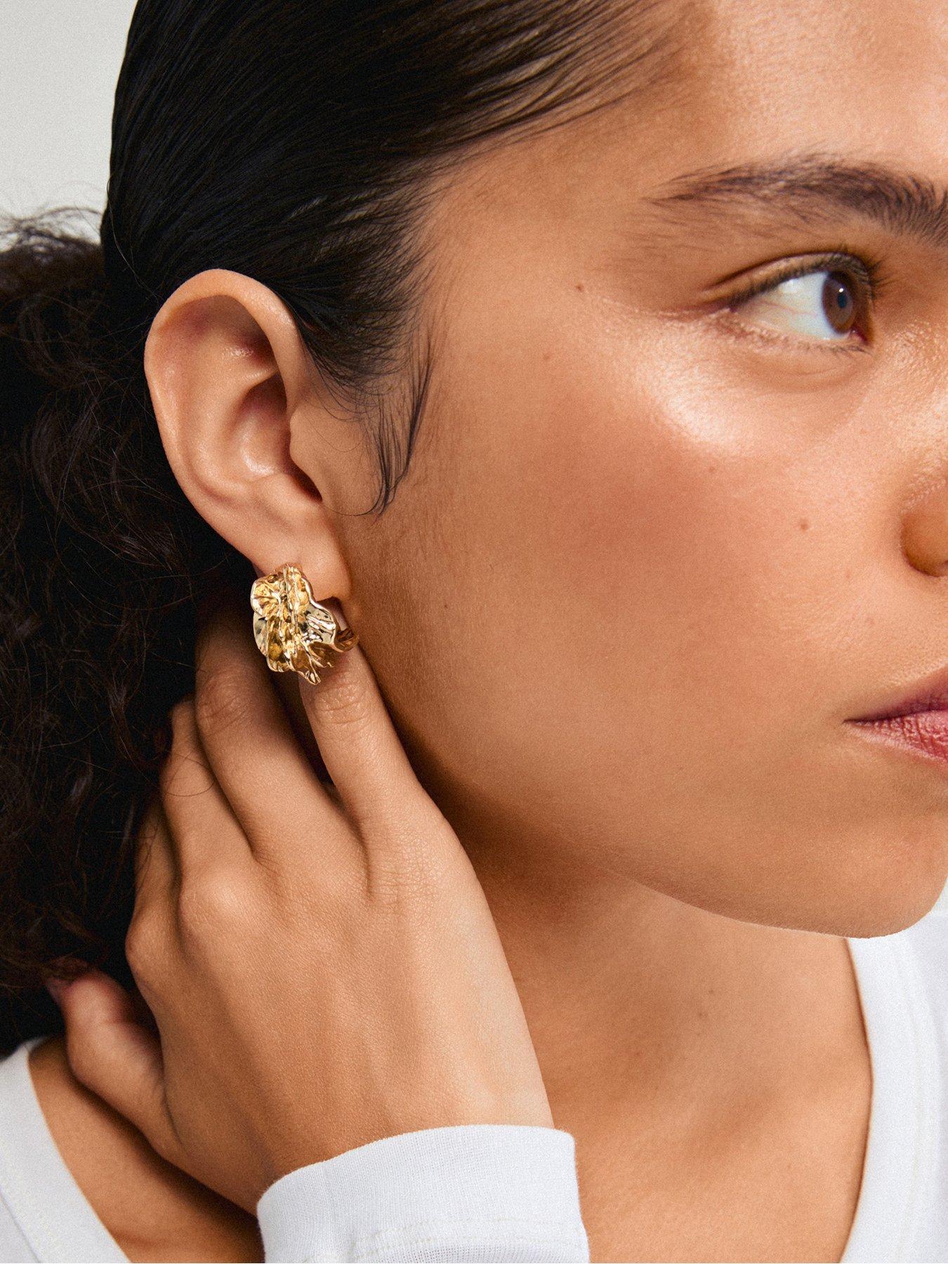 Image 3 of 4 of Pilgrim ECLIPSE hoops gold-plated