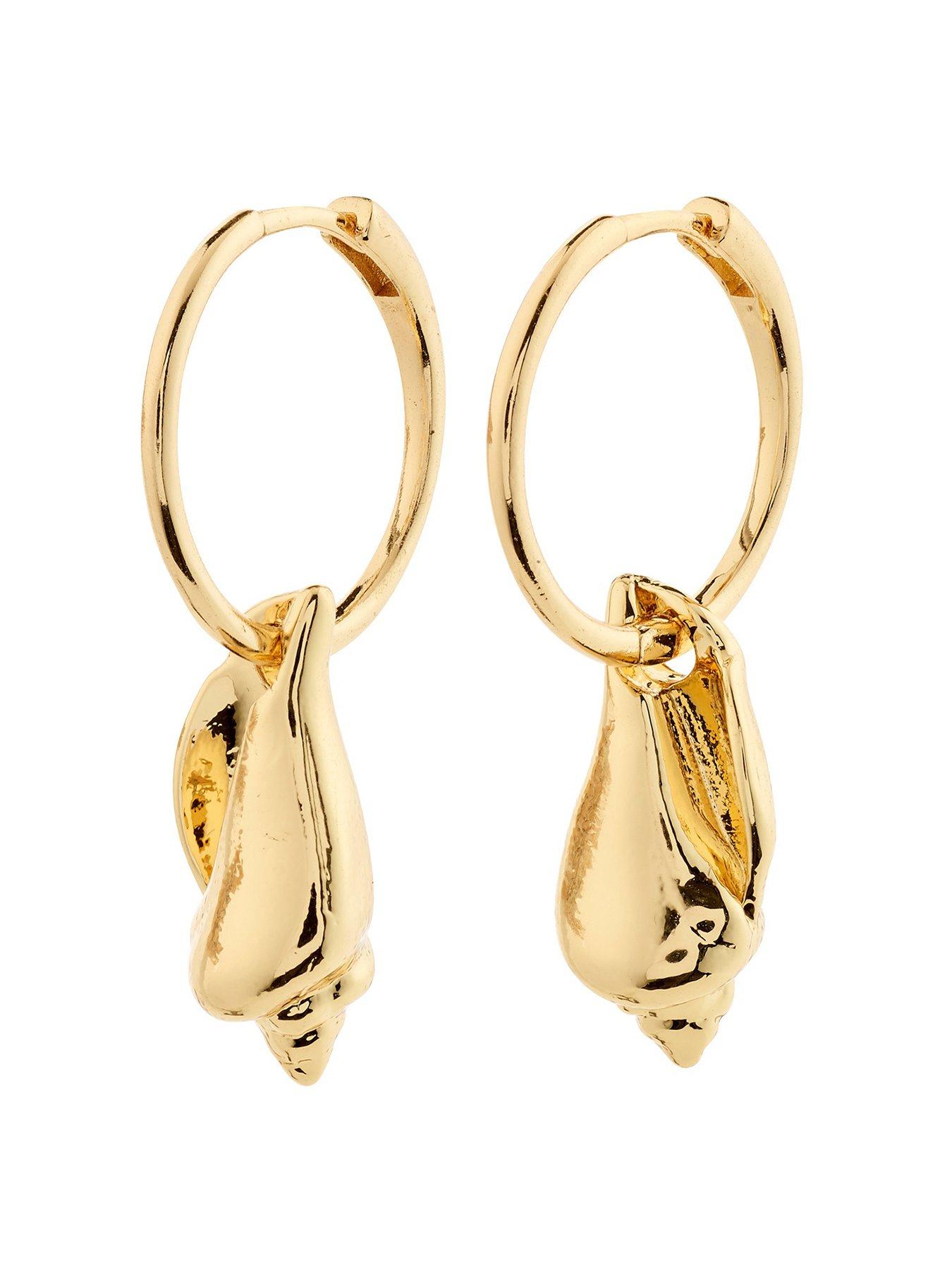 Image of Pilgrim BREEZE hoops gold-plated