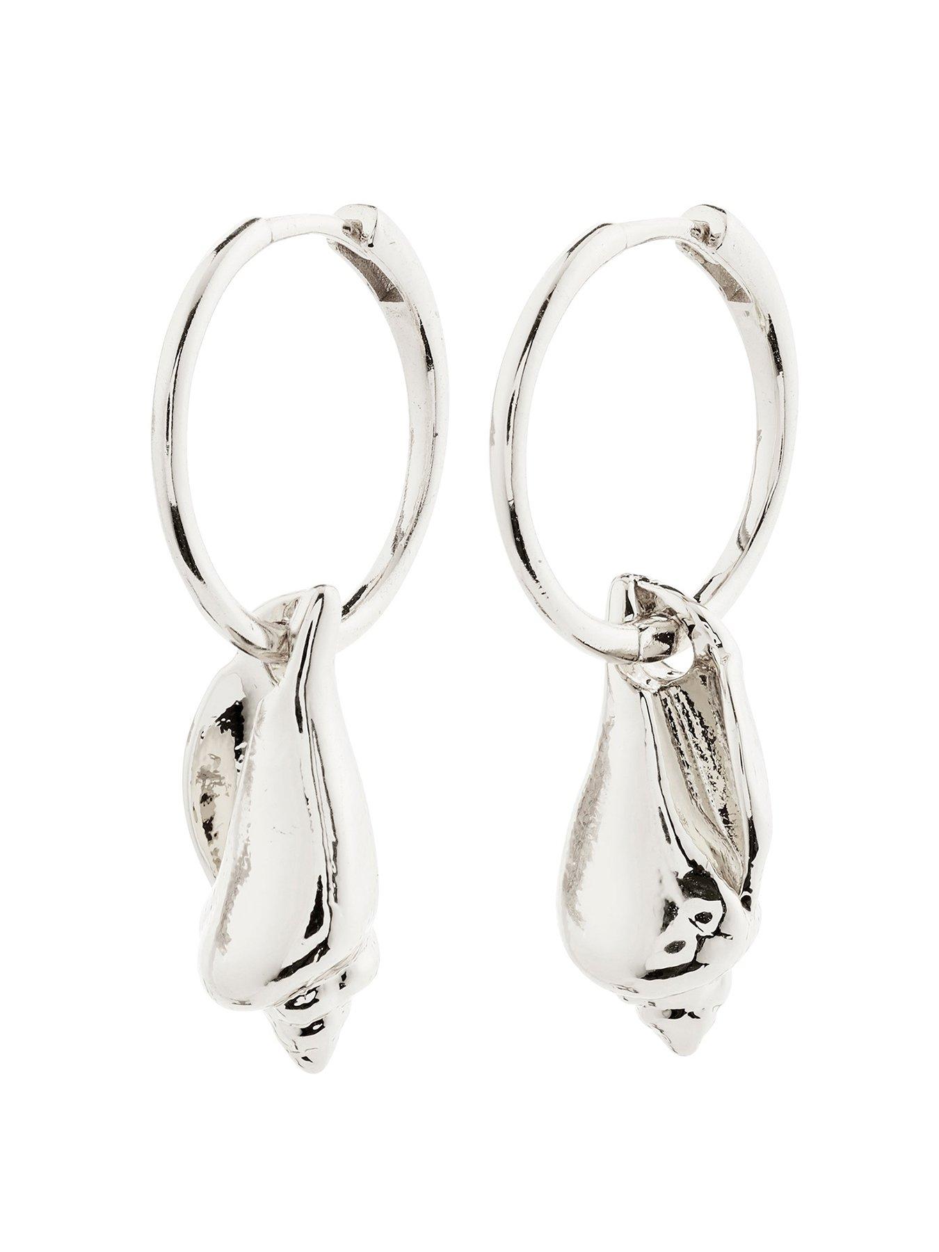 Image of Pilgrim BREEZE hoops silver-plated