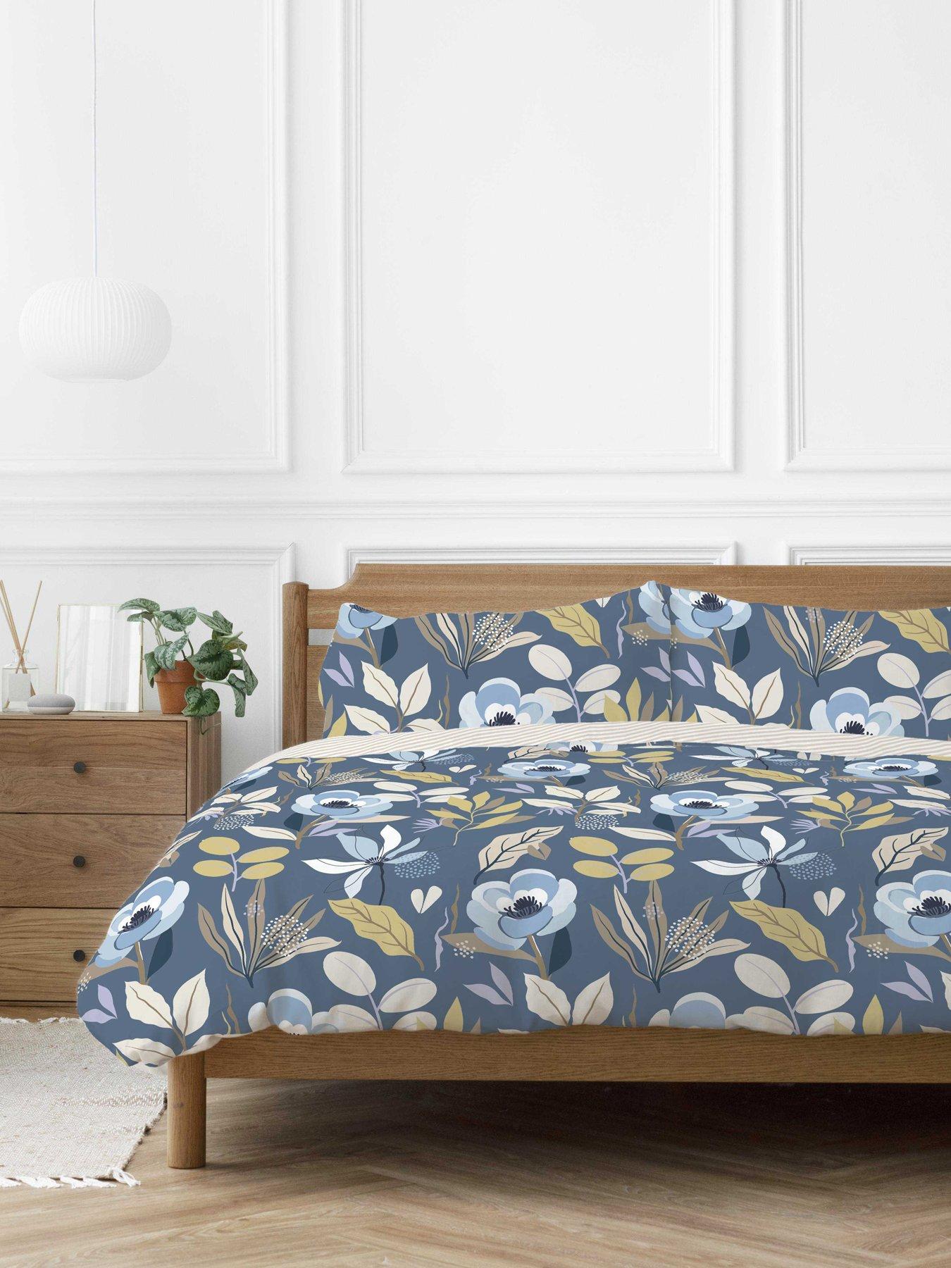 undefined Mia Floral Duvet Cover Set - Blue