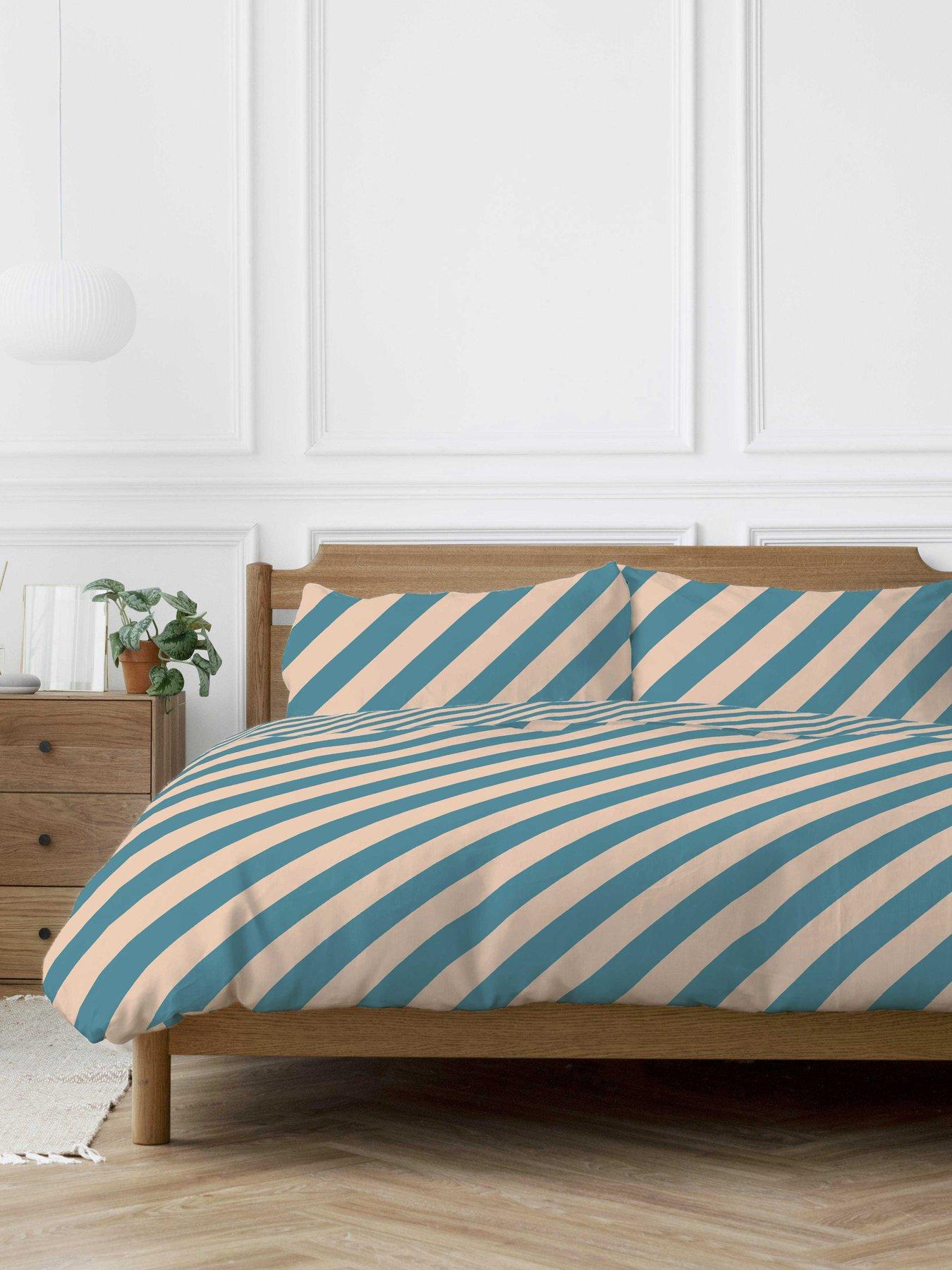 undefined Diagonal Stripe Duvet Set