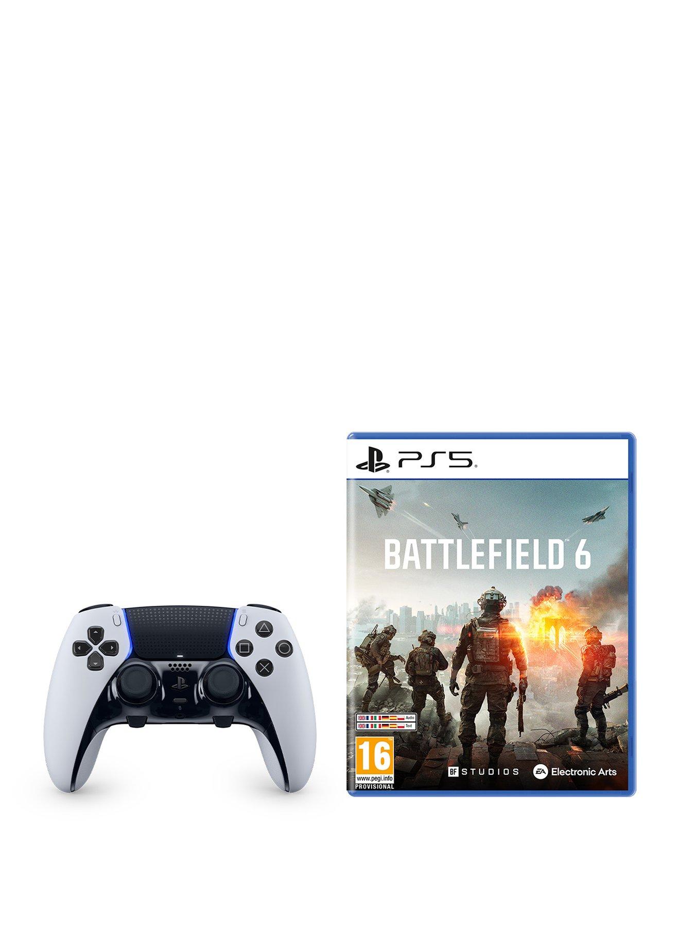 Image 1 of 8 of Playstation PlayStation 5 Battlefield 6 &amp; DualSense Edge&reg; Wireless Controller - White