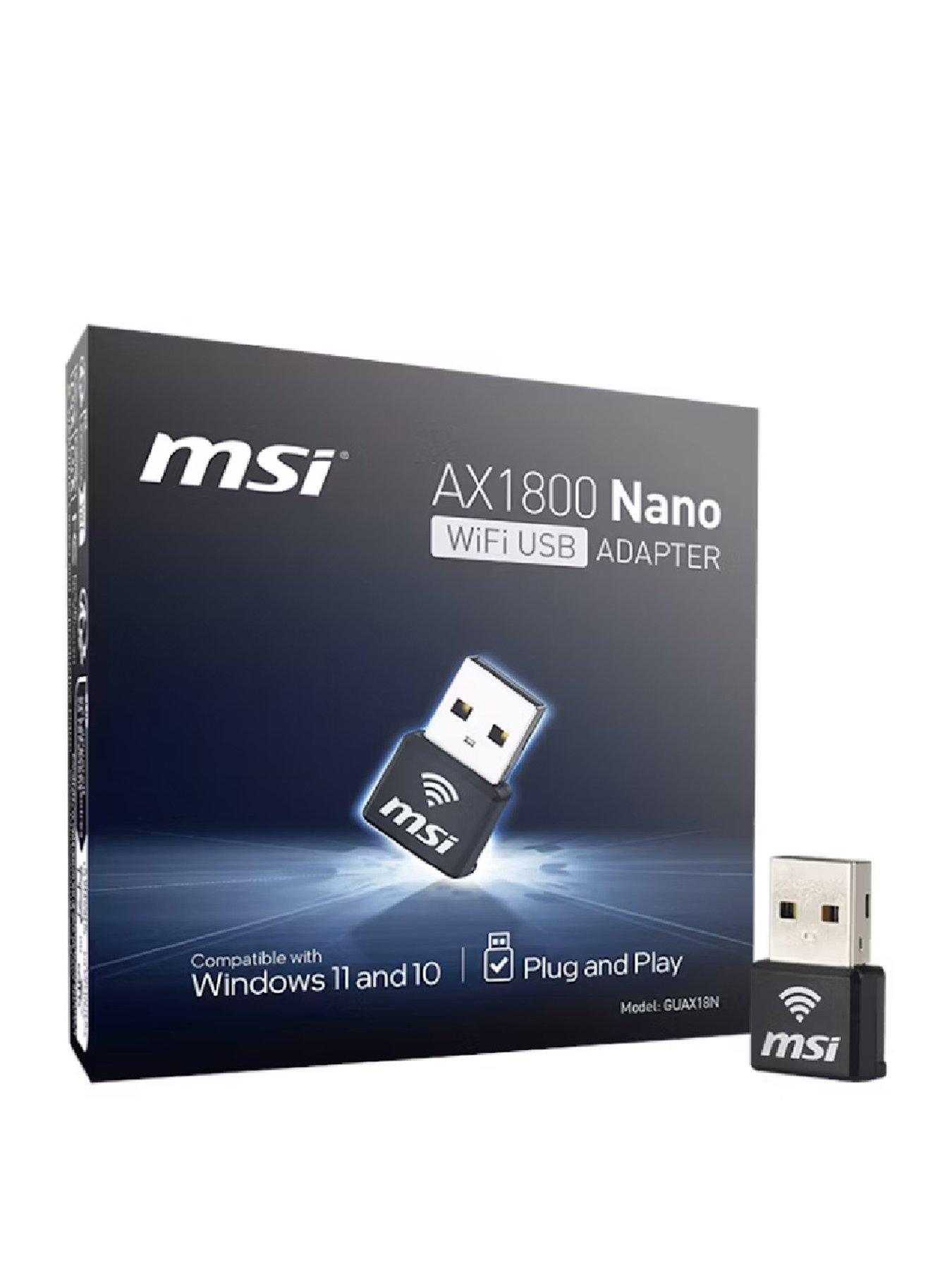 Image 1 of 5 of MSI Nic USB Wifi 6 AX1800