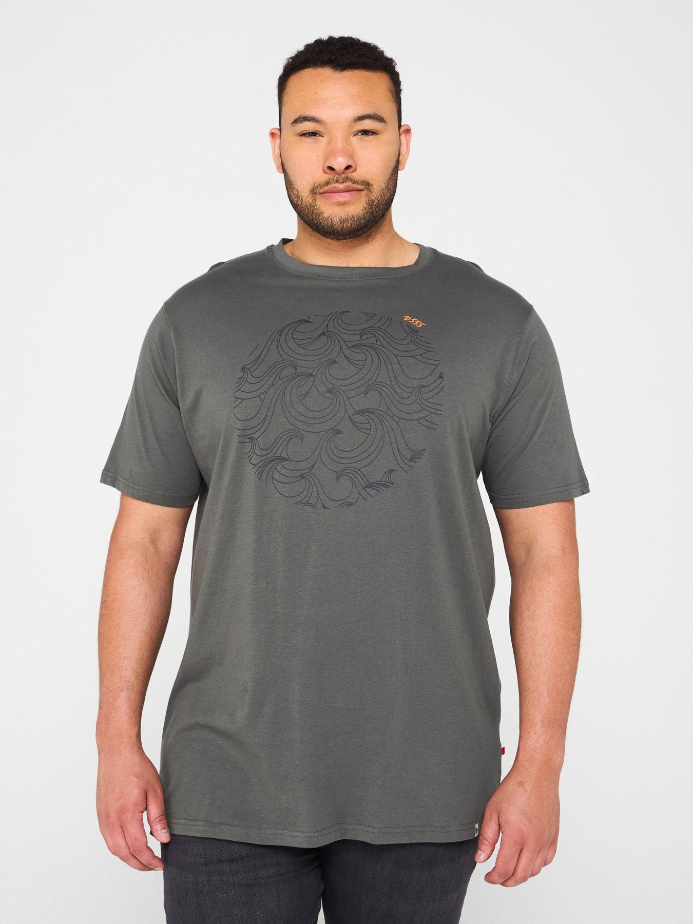 Image of D555 Circle Wave Graphic T-Shirt - Khaki