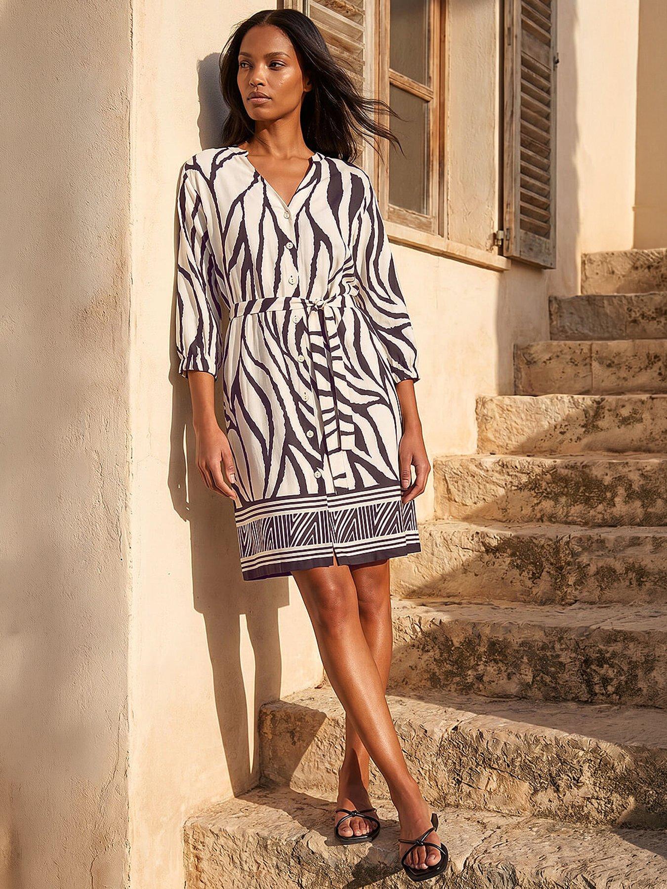 roman-abstract-border-tie-shirt-dress-ivory