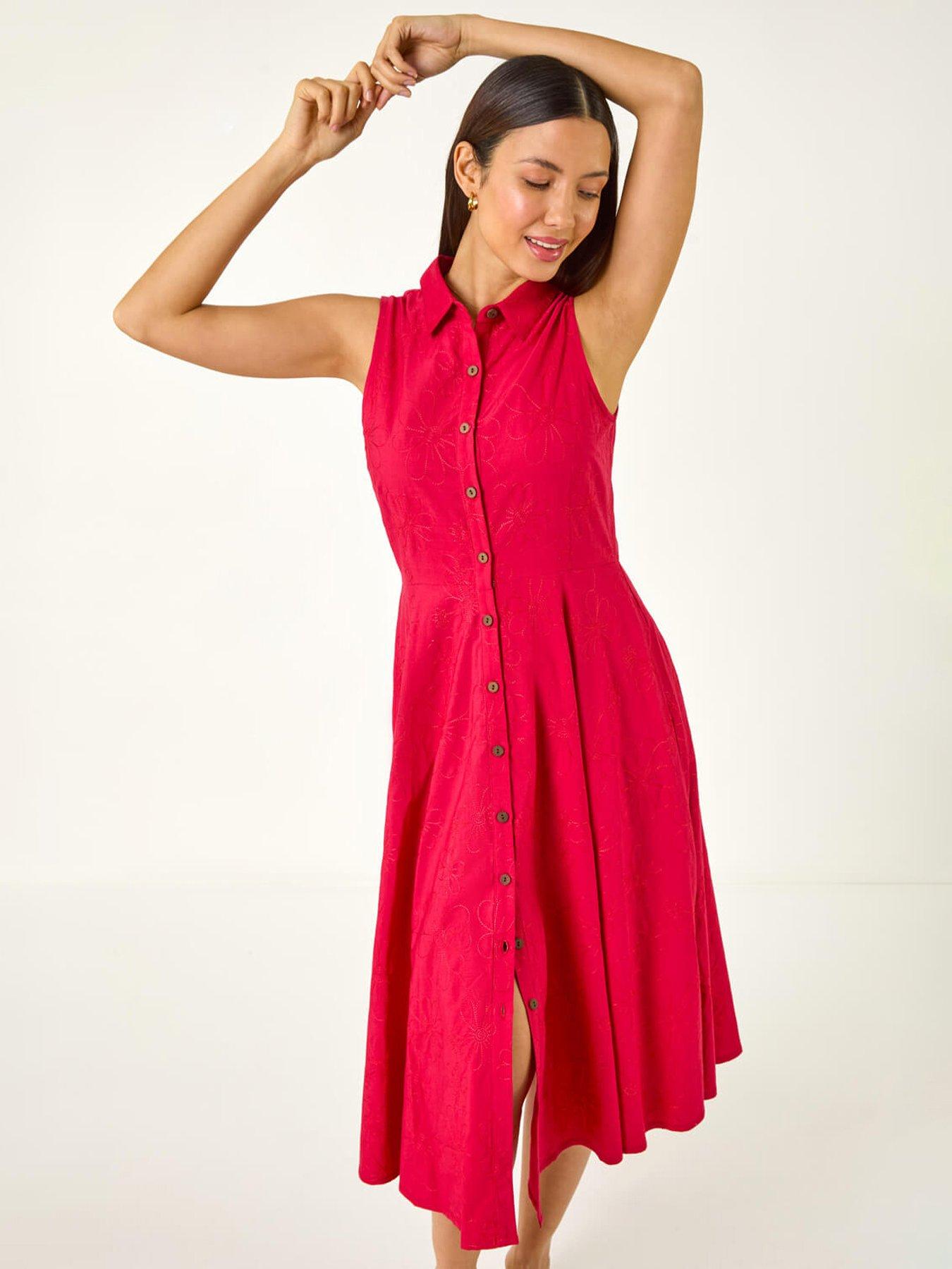 roman-embroidered-buttoned-midi-dress-redback