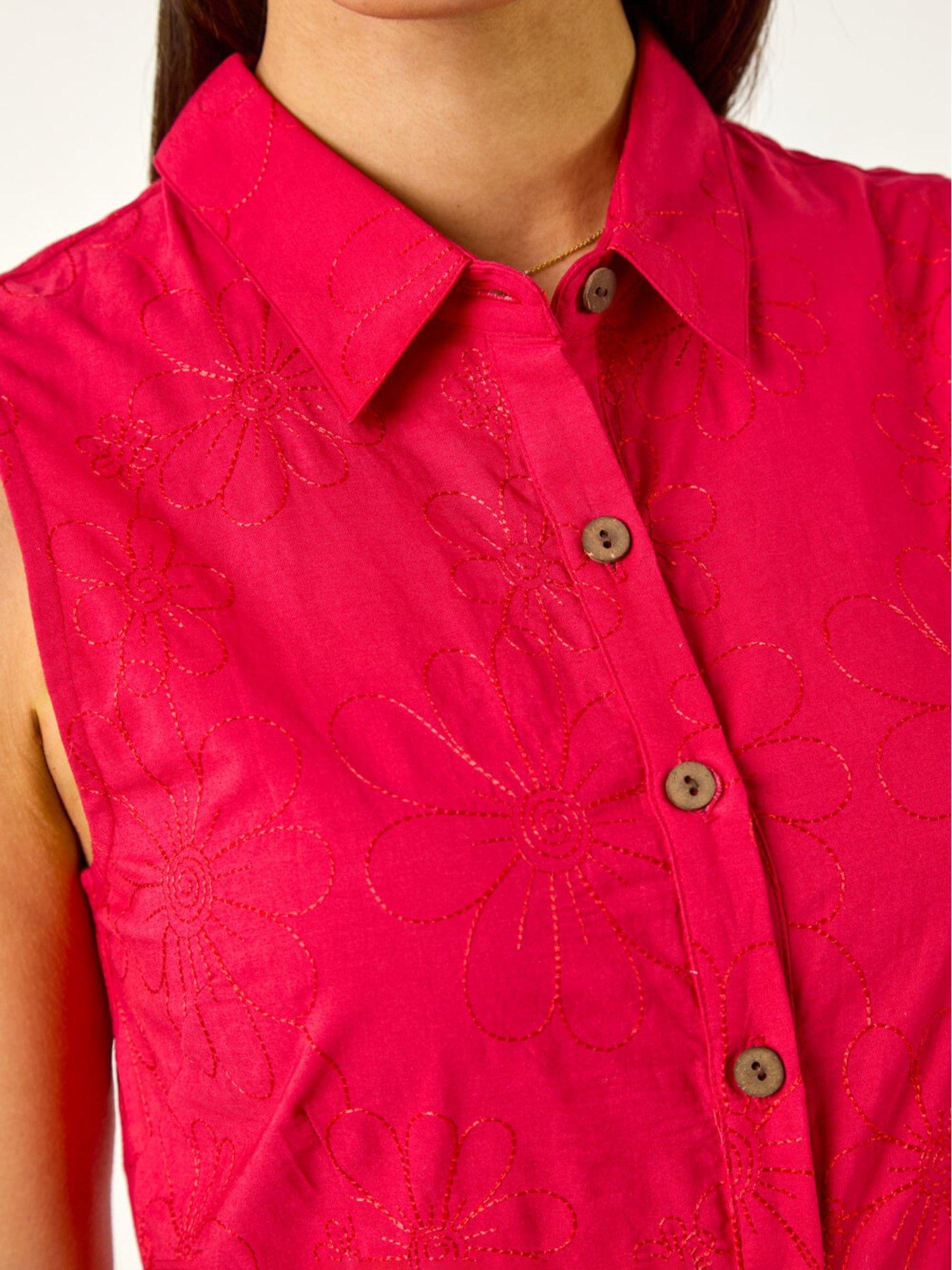 roman-embroidered-buttoned-midi-dress-reddetail