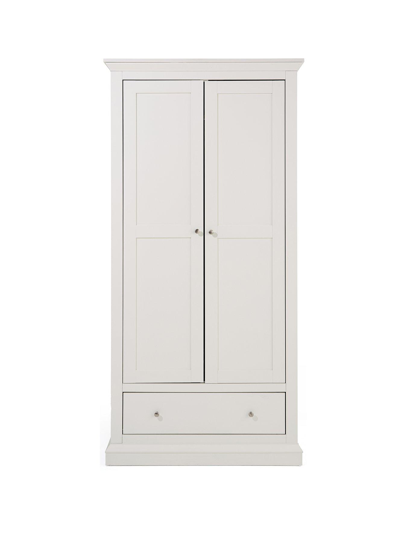 Image 2 of 7 of The Very Collection Hanna 2 Door 1 Drawer Wardrobe - White