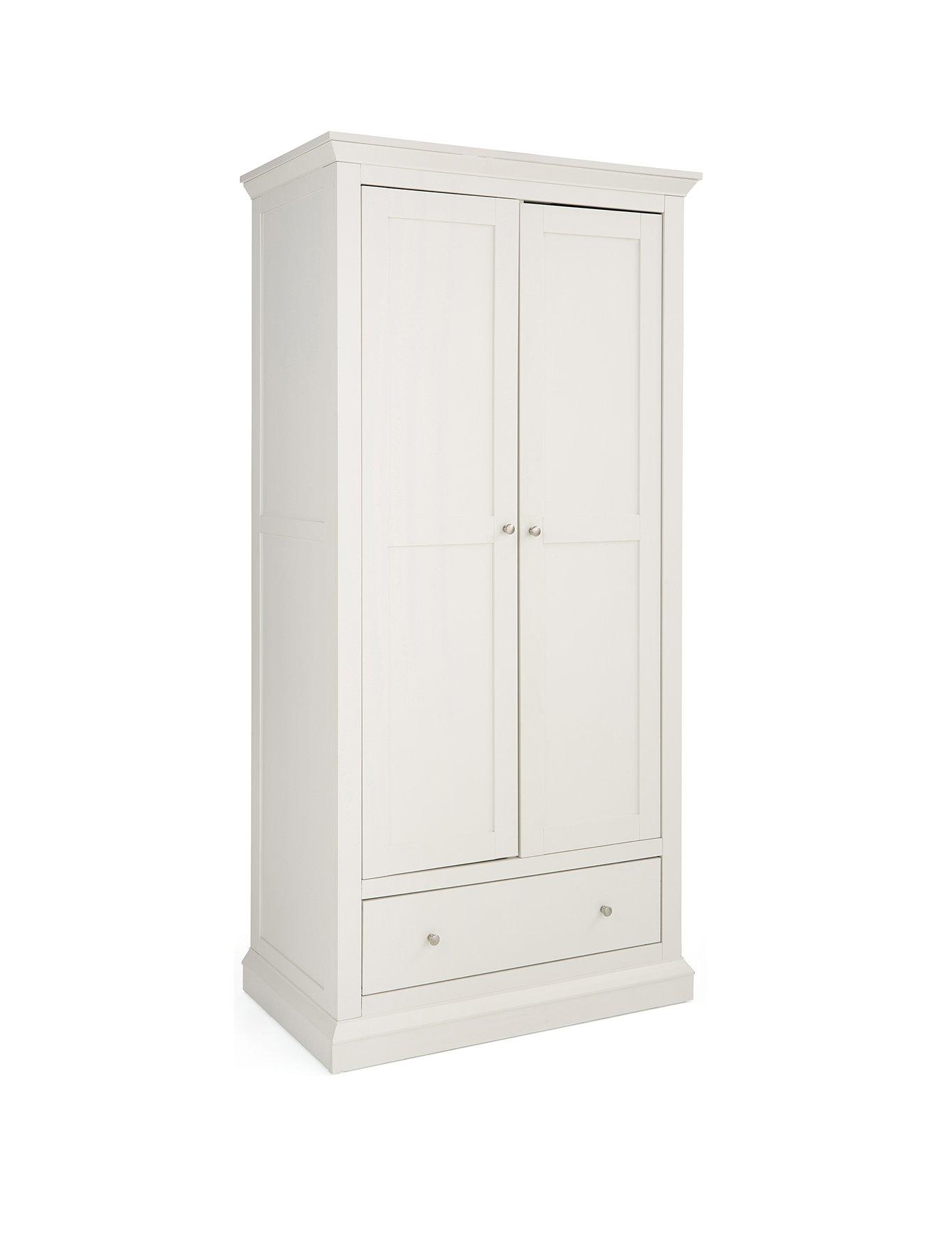 Image 3 of 7 of The Very Collection Hanna 2 Door 1 Drawer Wardrobe - White
