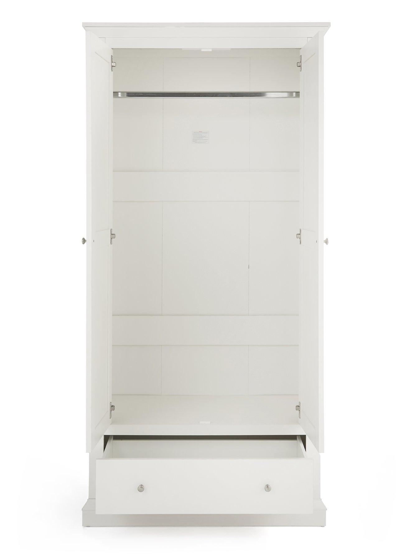 Image 4 of 7 of The Very Collection Hanna 2 Door 1 Drawer Wardrobe - White