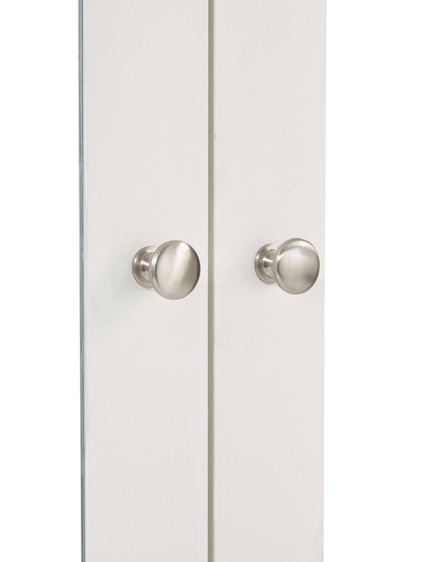 Image 6 of 7 of The Very Collection Hanna 4 Door, 2 Drawer Mirrored Combi Wardrobe - White