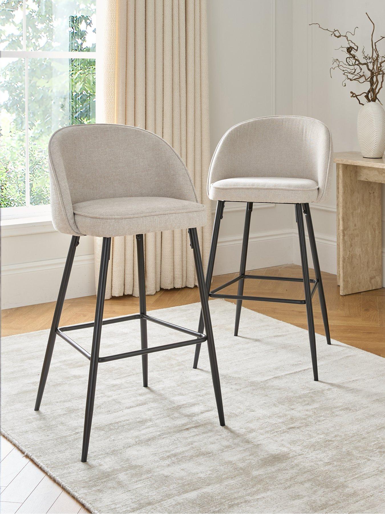 The Very Collection Carina Pair Of Fabric Bar Stools - FSC® Certified
