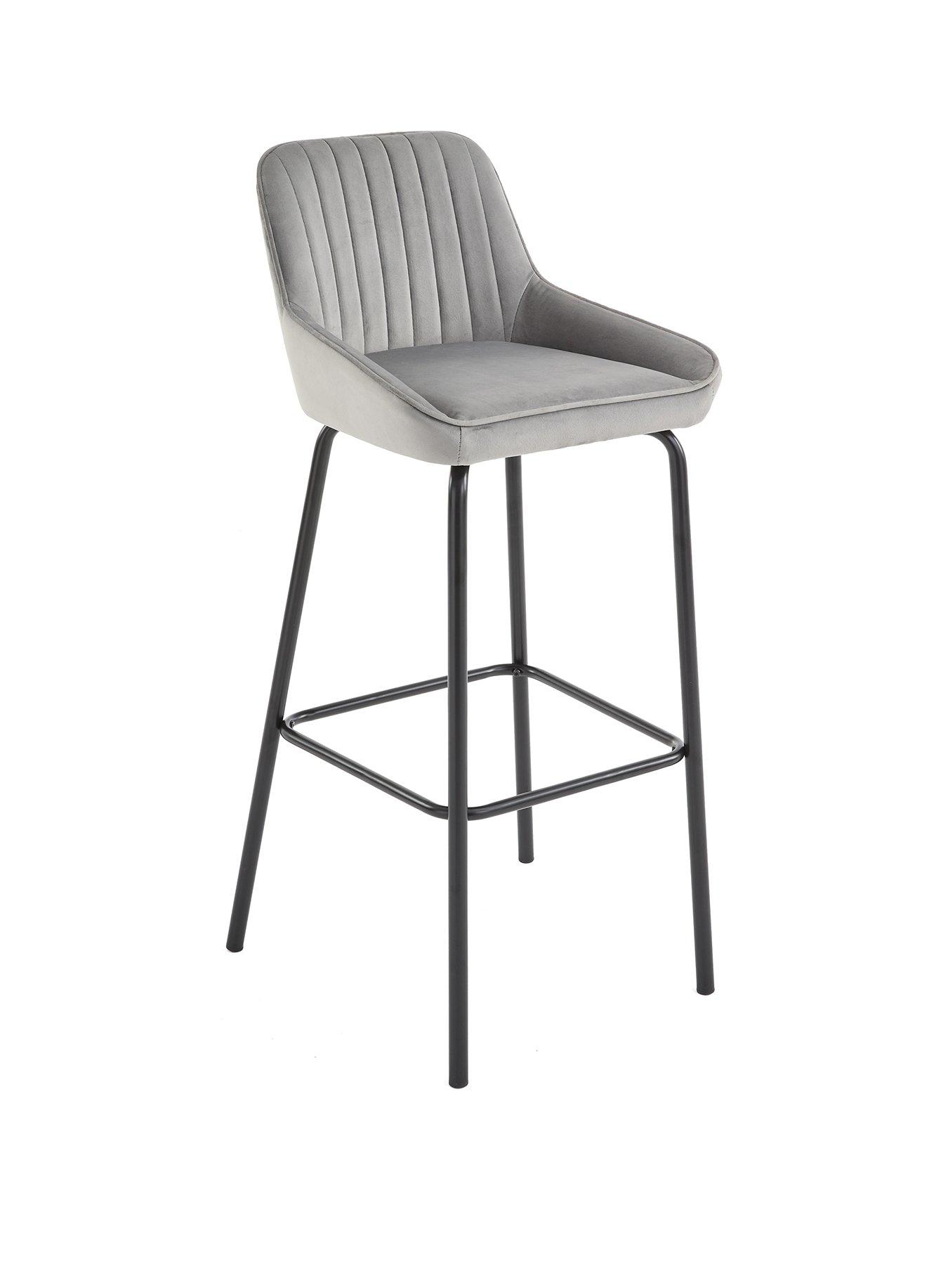 Image 3 of 7 of Very Home Marlow Pair Of Velvet Bar Stools - FSC&reg; Certified