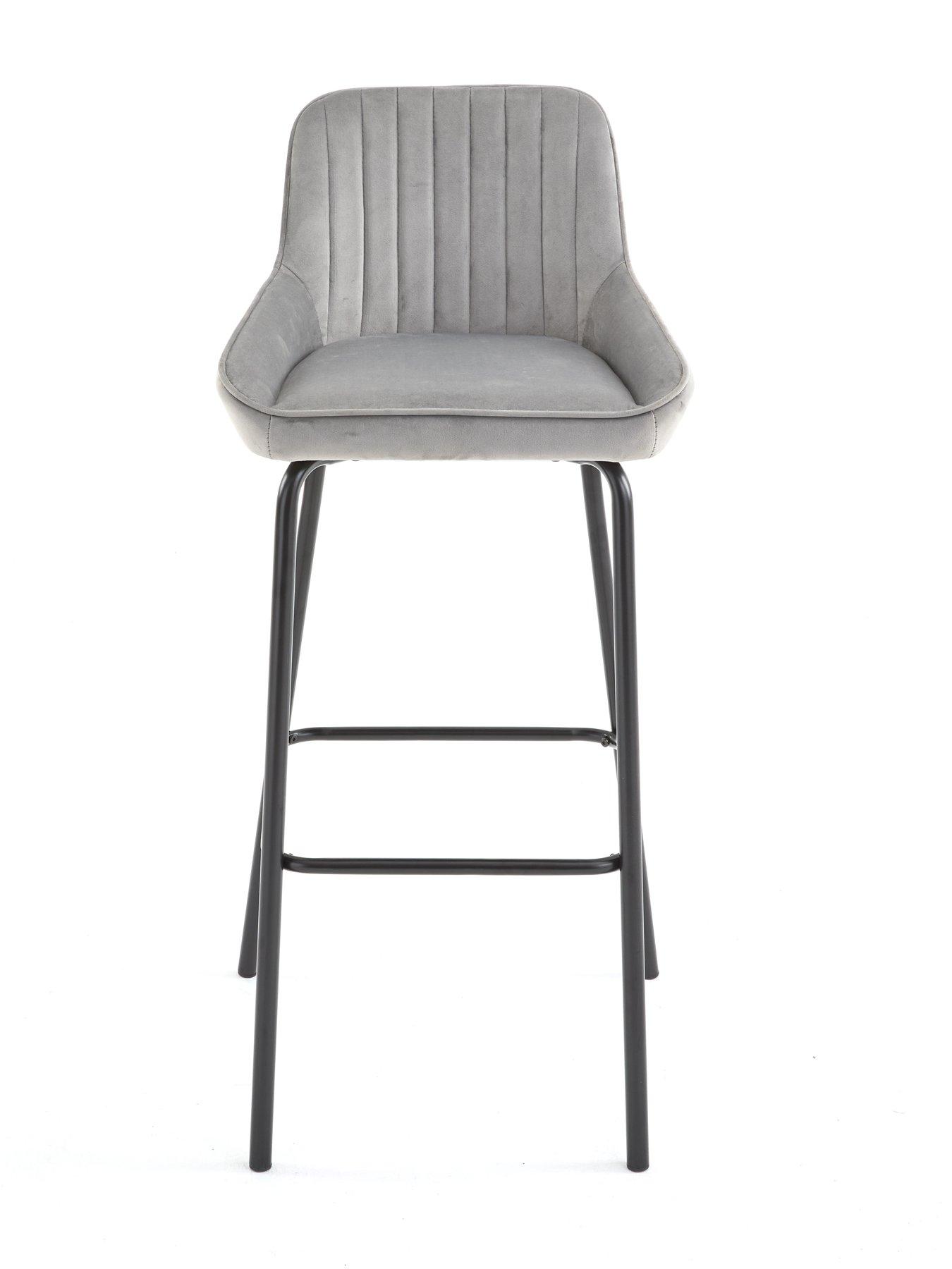 Image 4 of 7 of Very Home Marlow Pair Of Velvet Bar Stools - FSC&reg; Certified