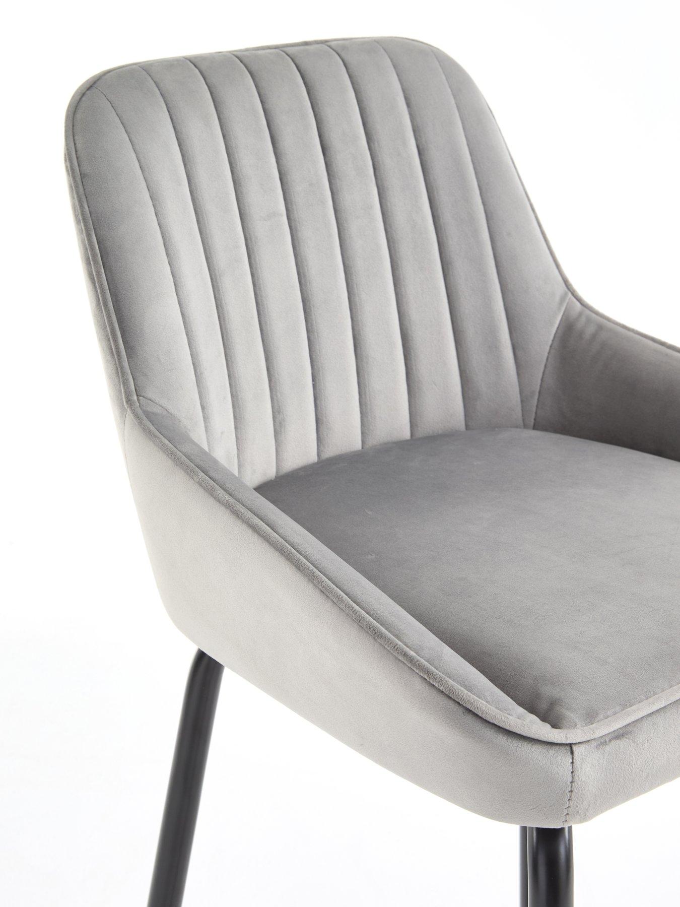 Image 5 of 7 of Very Home Marlow Pair Of Velvet Bar Stools - FSC&reg; Certified