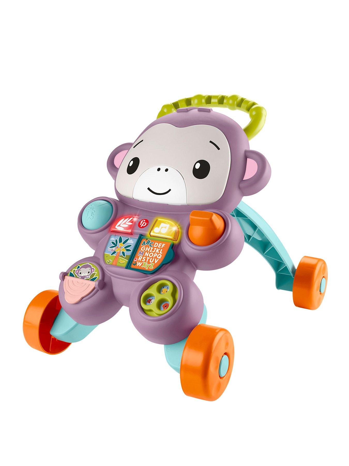 Fisher-Price Fisher-Price Learn With Me Purple Monkey Walker Baby Learning Toy with Music  &  Lights