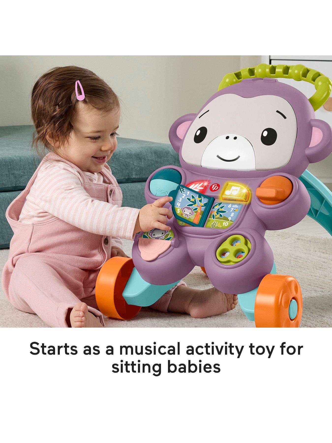 Image 2 of 7 of Fisher-Price Fisher-Price Learn With Me Purple Monkey Walker Baby Learning Toy with Music &amp; Lights