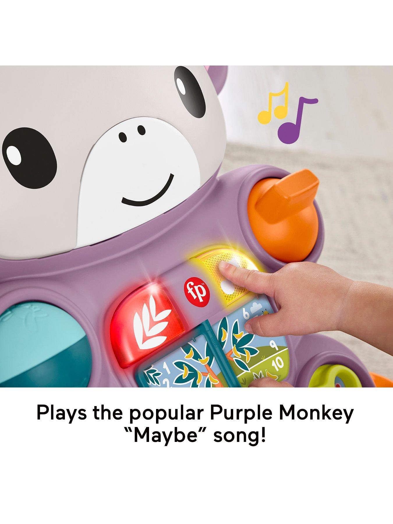 Image 3 of 7 of Fisher-Price Fisher-Price Learn With Me Purple Monkey Walker Baby Learning Toy with Music &amp; Lights