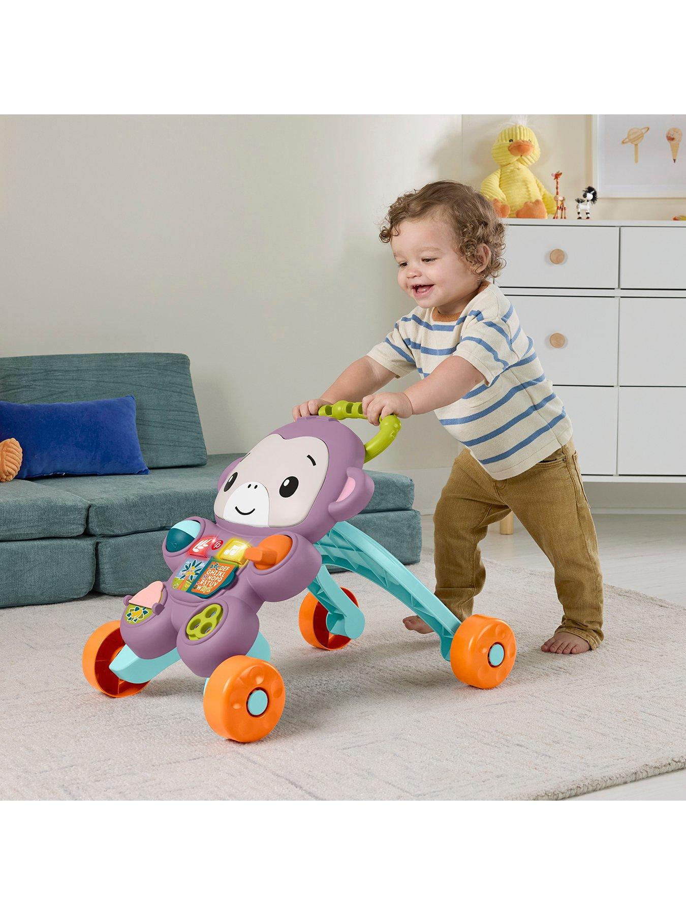 Image 5 of 7 of Fisher-Price Fisher-Price Learn With Me Purple Monkey Walker Baby Learning Toy with Music &amp; Lights