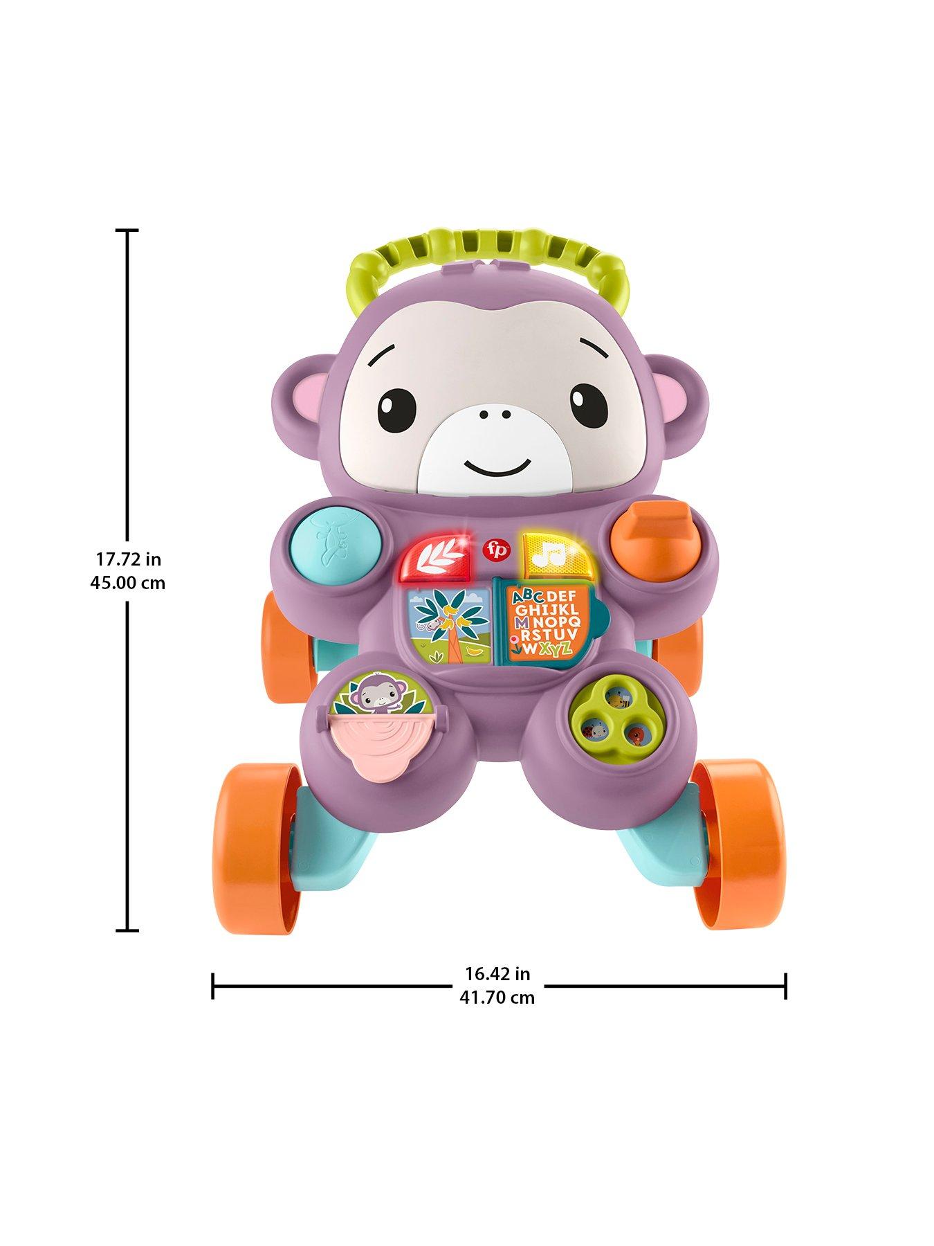 Image 7 of 7 of Fisher-Price Fisher-Price Learn With Me Purple Monkey Walker Baby Learning Toy with Music &amp; Lights