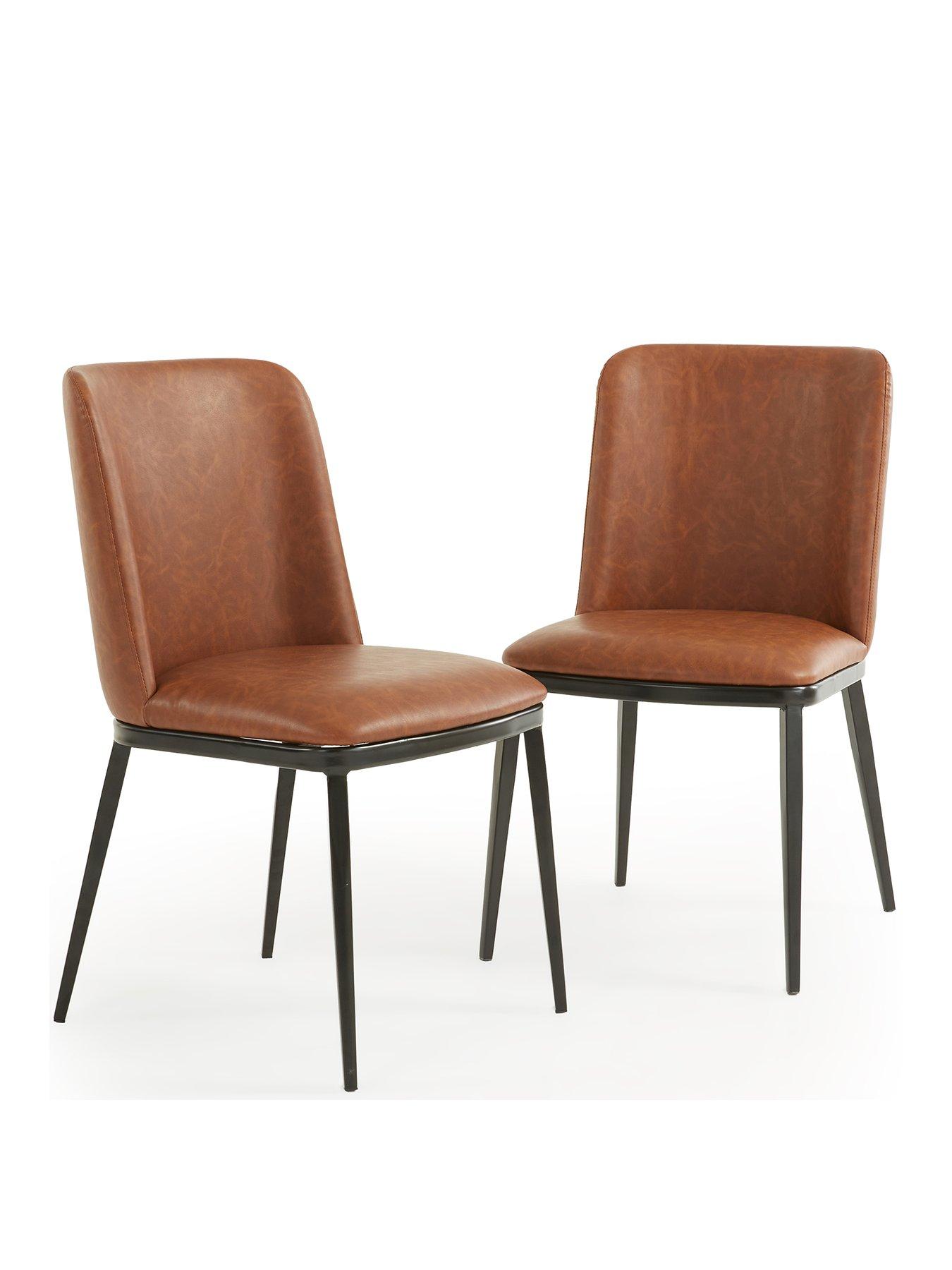 Image 2 of 7 of Very Home Willow Standard Pair Of Dining Chairs In Faux Leather - FSC&reg; Certified