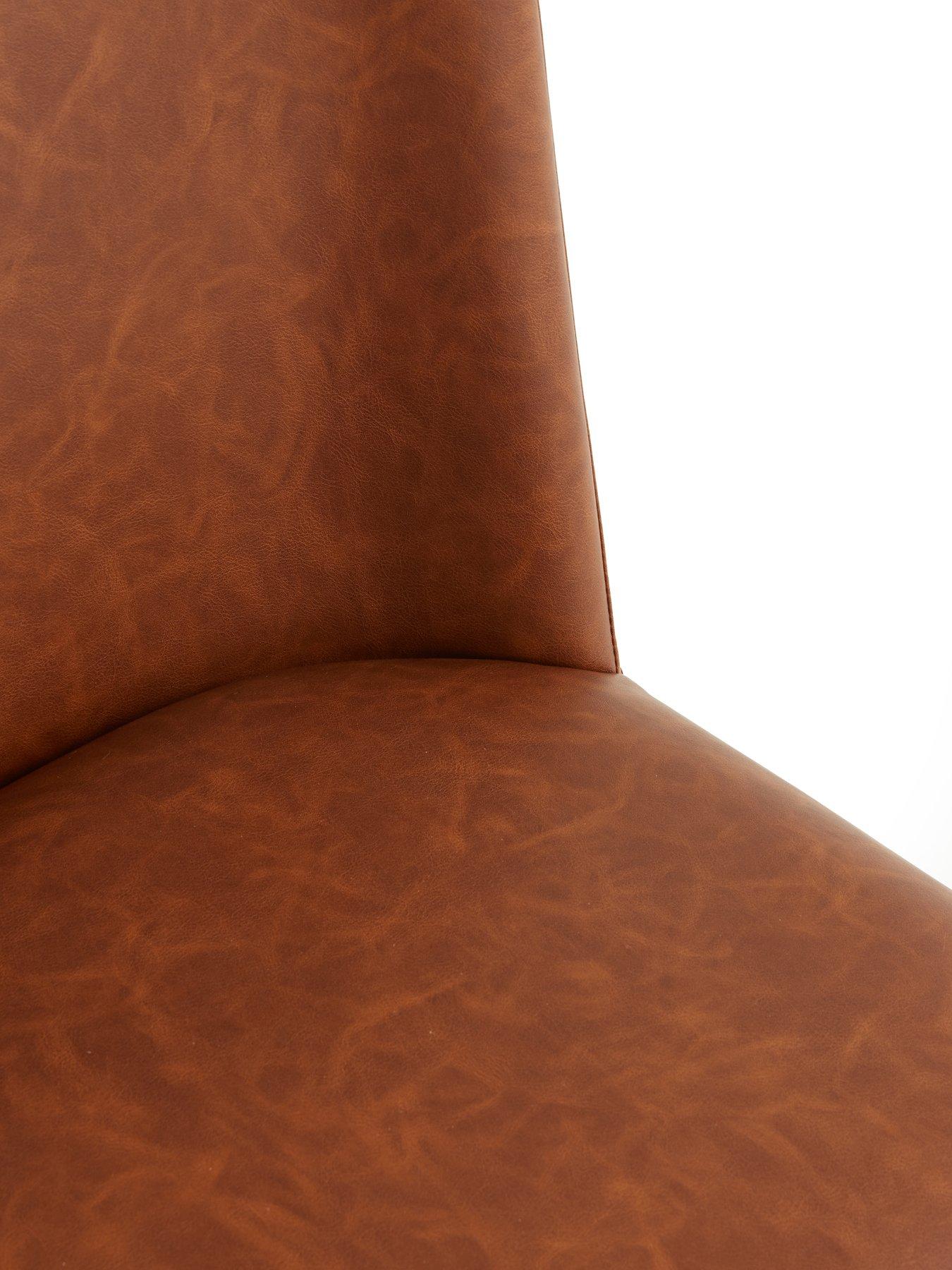 Image 5 of 7 of Very Home Willow Standard Pair Of Dining Chairs In Faux Leather - FSC&reg; Certified