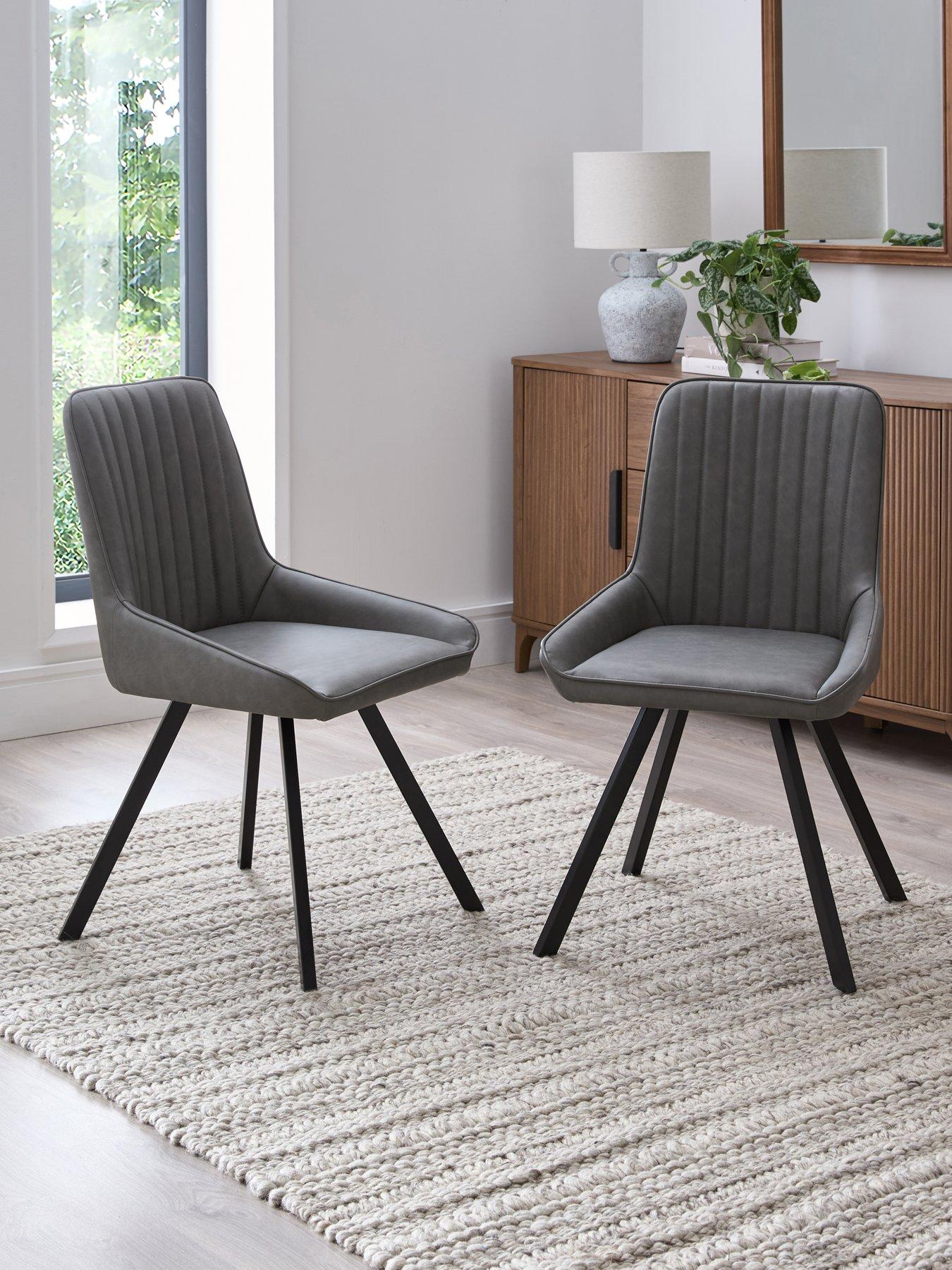 Image 1 of 7 of Very Home Marlow Faux Leather Pair Of Dining Chairs - FSC&reg; Certified
