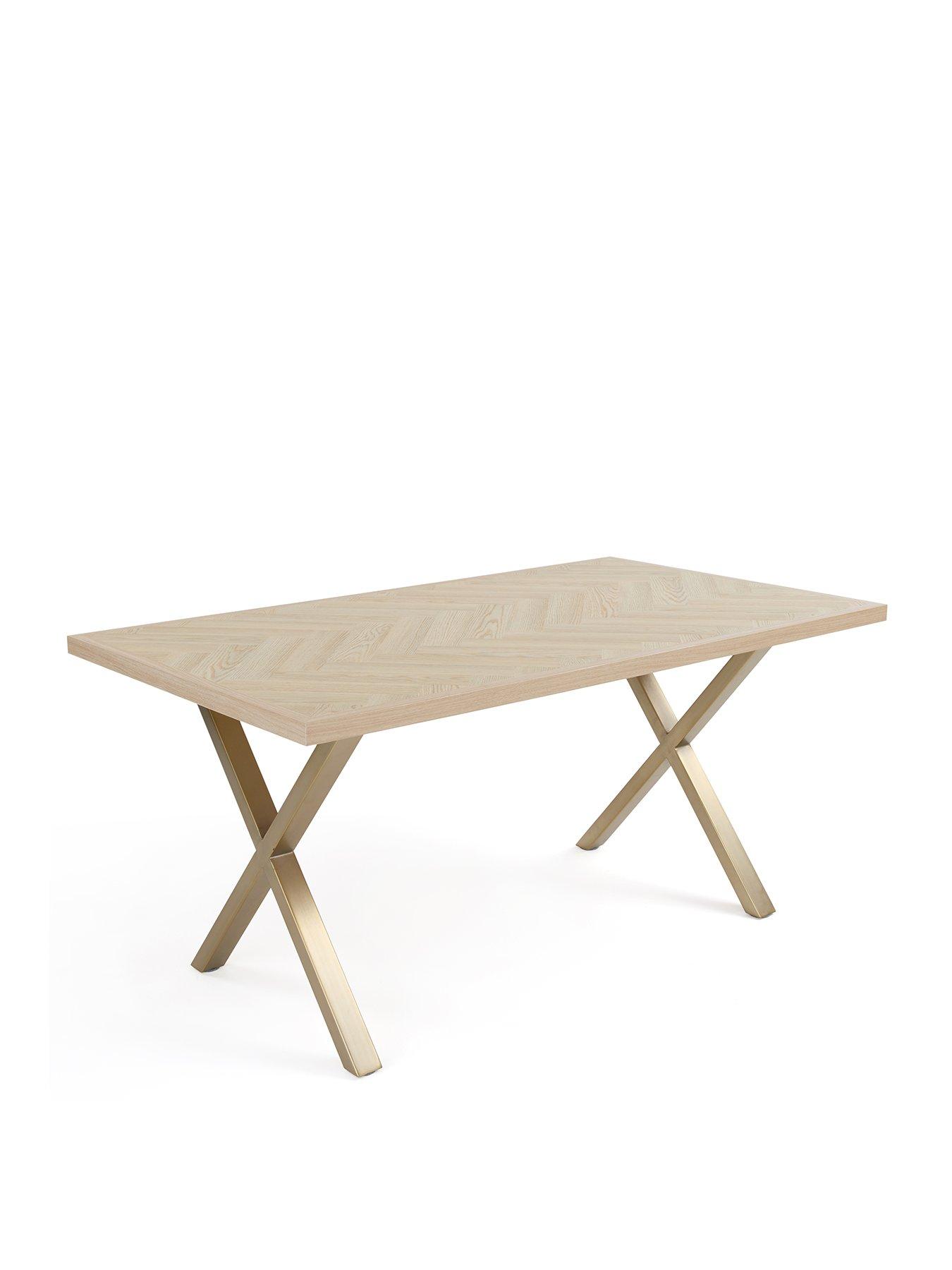 the-very-collection-kaia-160cm-brass-herringbone-dining-table-fscreg-certifiedback