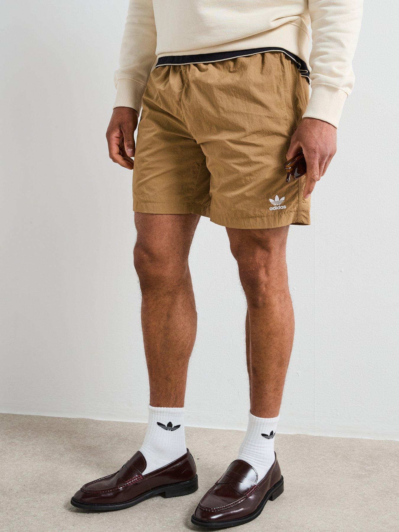 adidas Originals Men's Trefoil Essential Woven Shorts - Brown