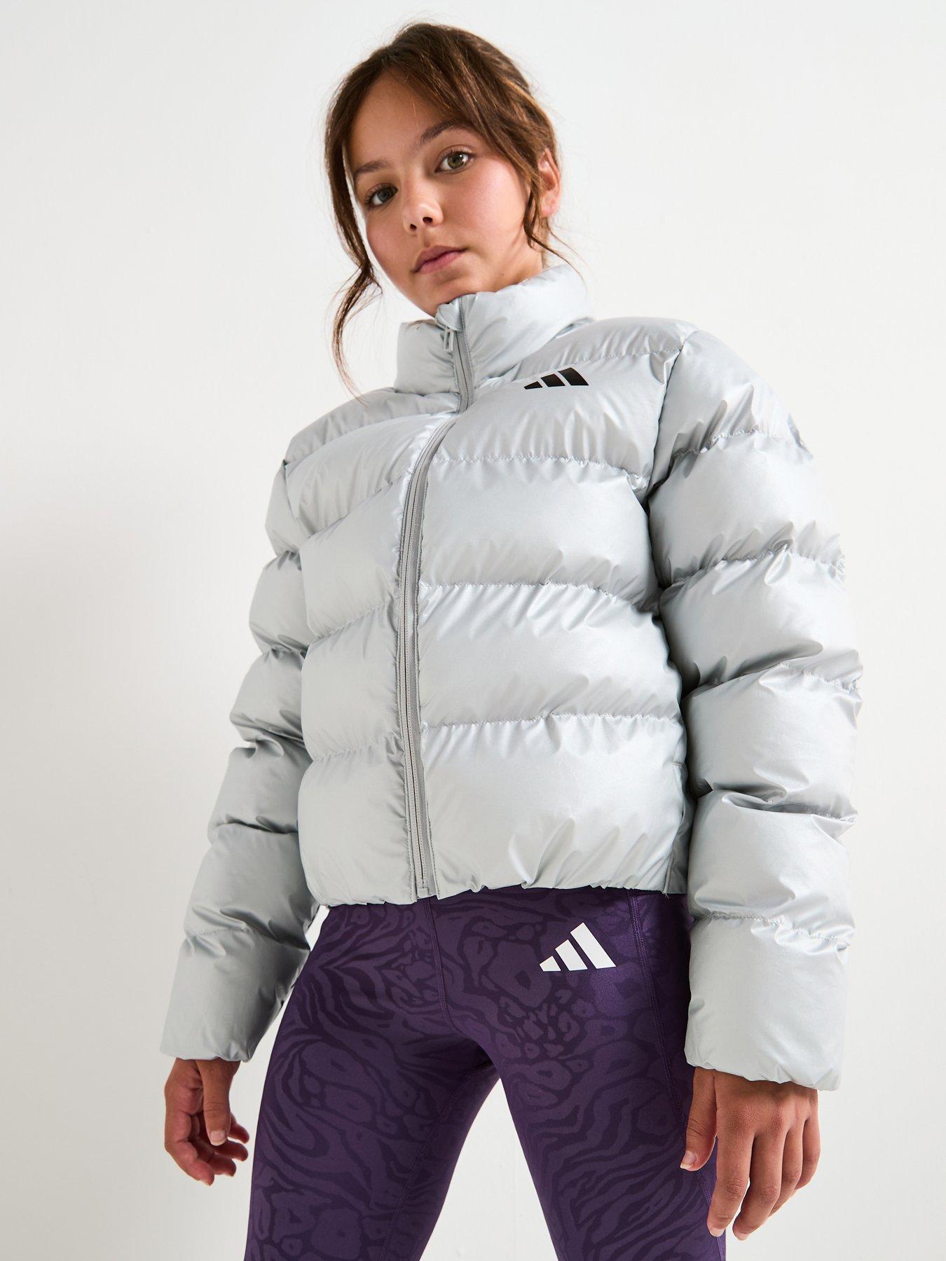 adidas-sportswear-junior-unisex-synthetic-down-glam-jacket-silver